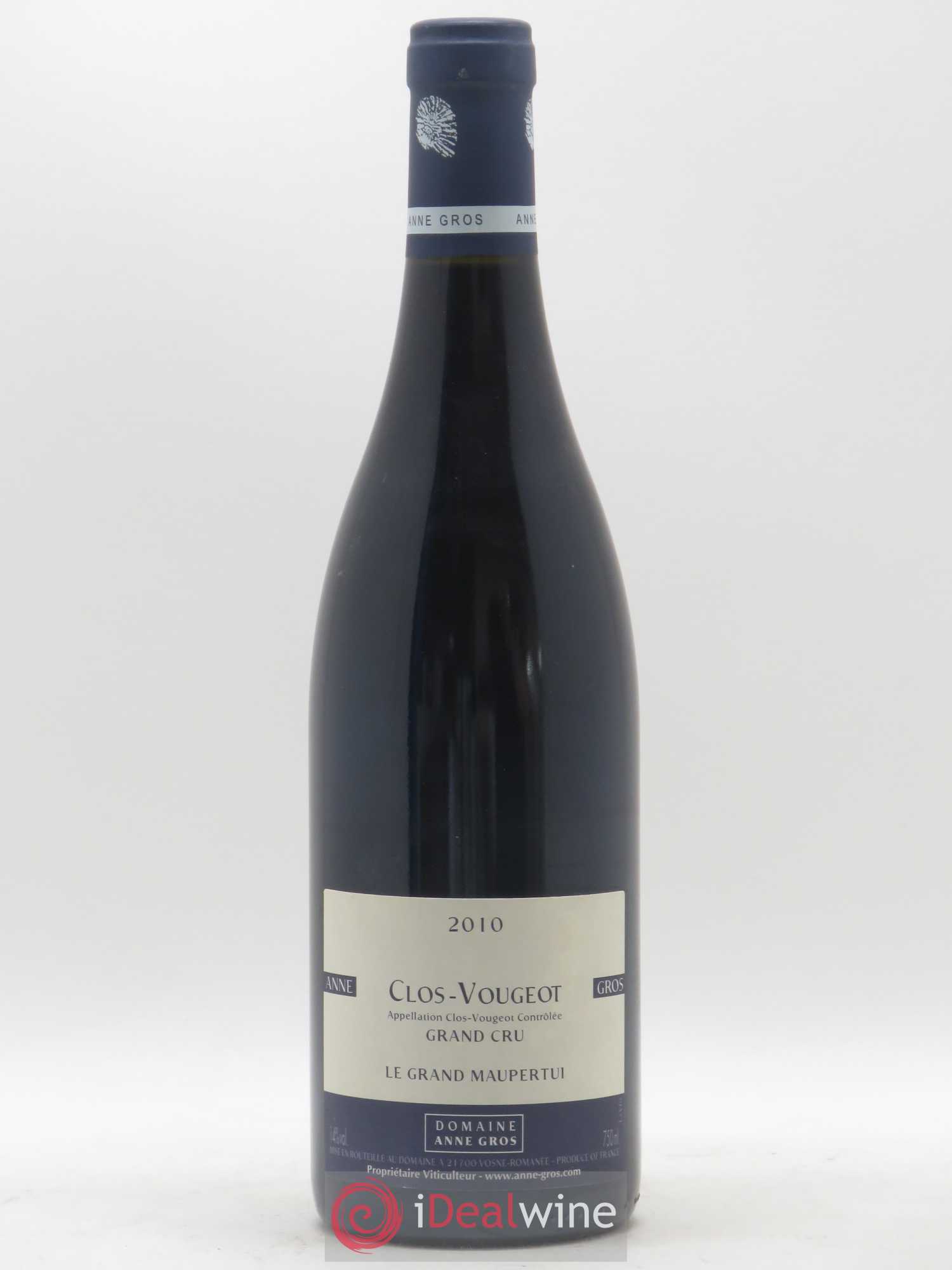 Clos de Vougeot Grand Cru Le Grand Maupertui Anne Gros 2010 - Lot de 1 bouteille - 0