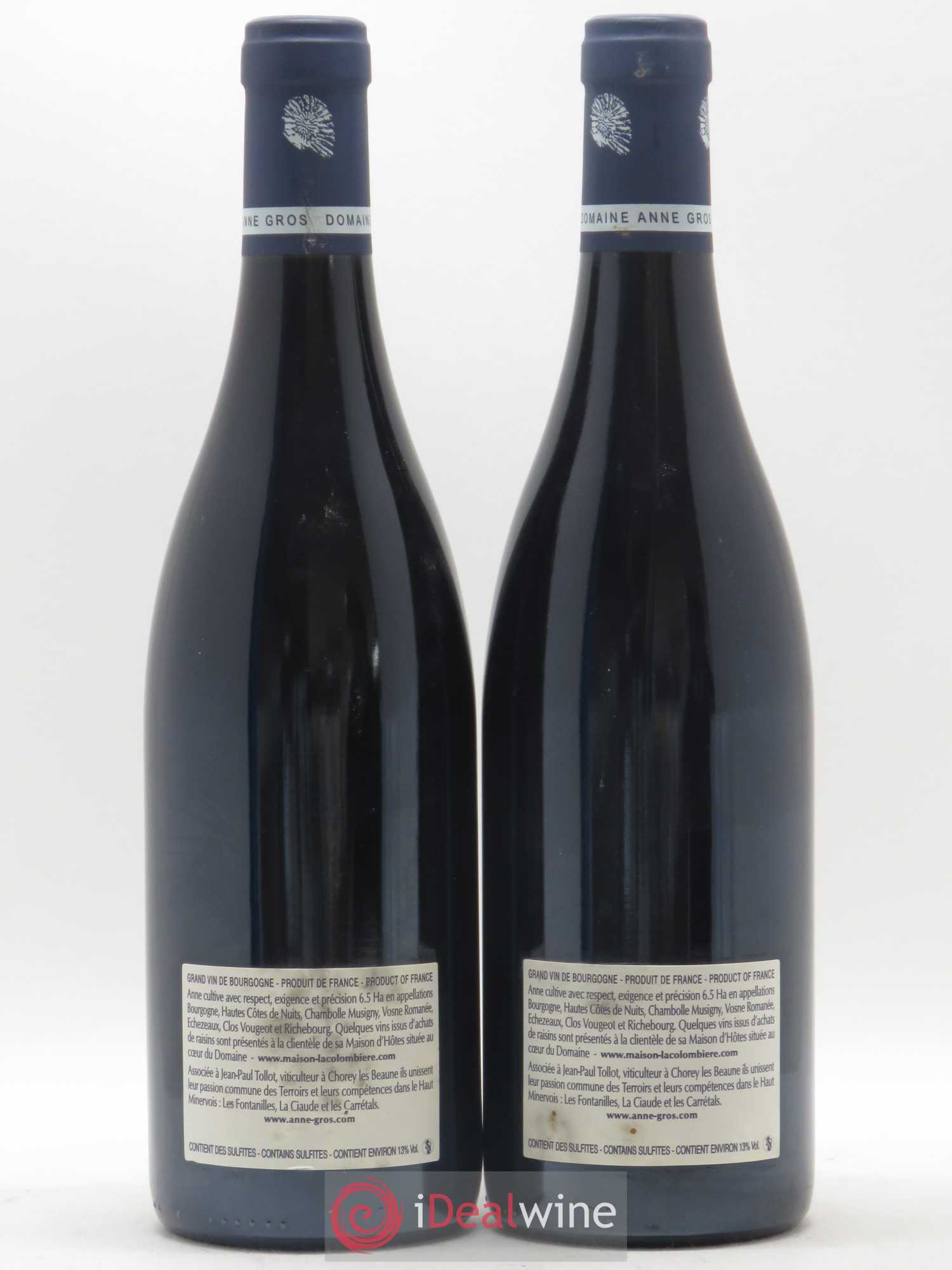 Clos de Vougeot Grand Cru Le Grand Maupertui Anne Gros 2009 - Lot de 2 bouteilles - 1