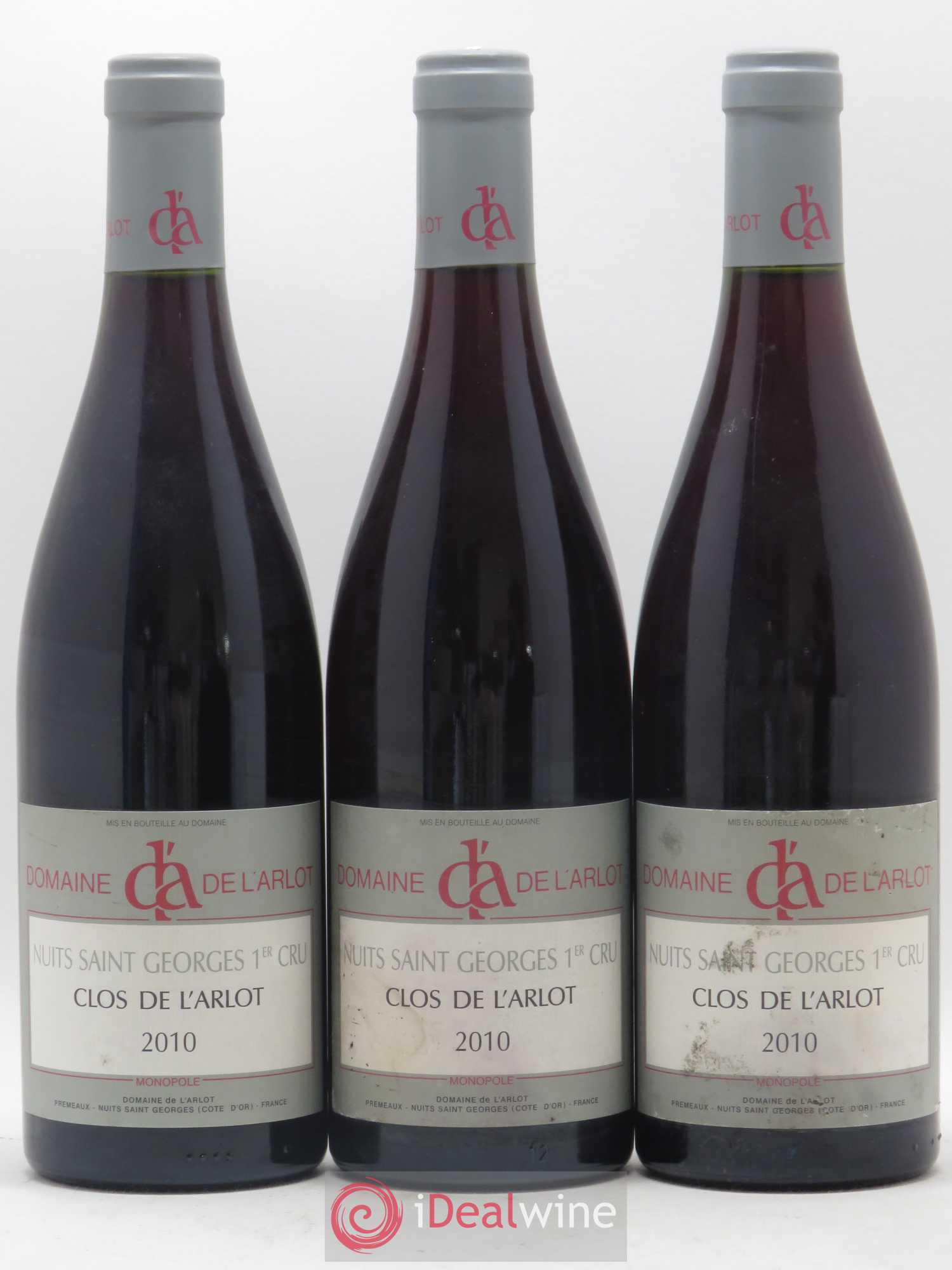 Nuits-Saint-Georges 1er Cru Clos de l'Arlot Domaine de l'Arlot 2010 - Lot de 3 bouteilles - 0