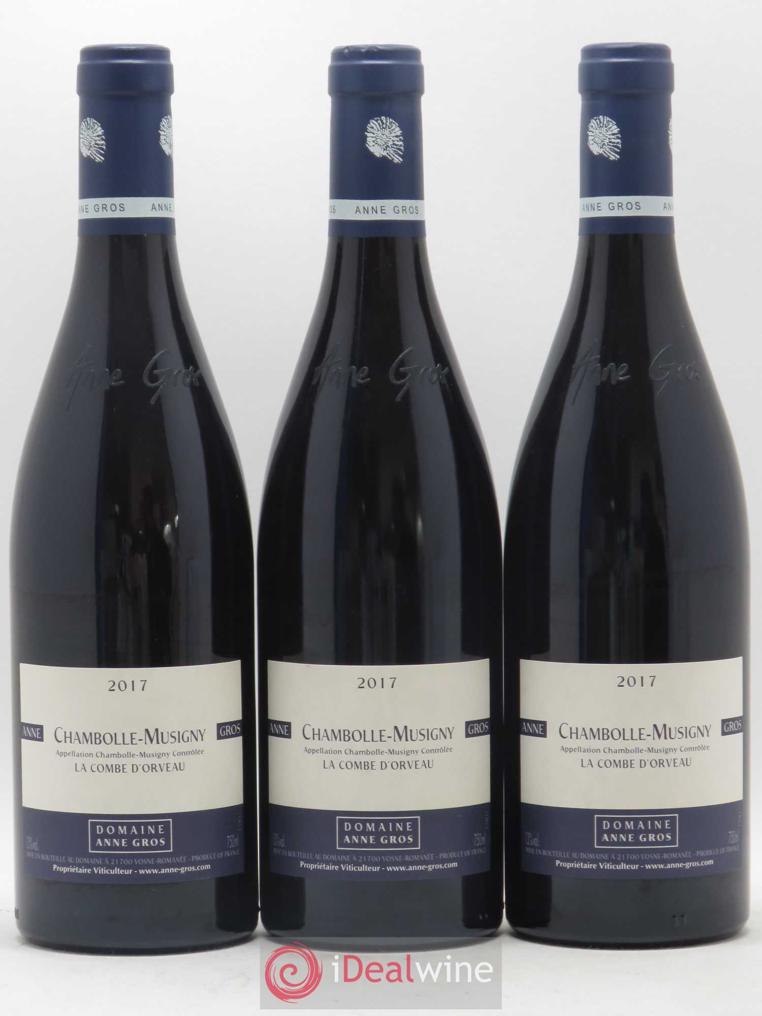 Chambolle-Musigny La Combe d'Orveau Anne Gros 2017 - Lot de 3 bouteilles - 0