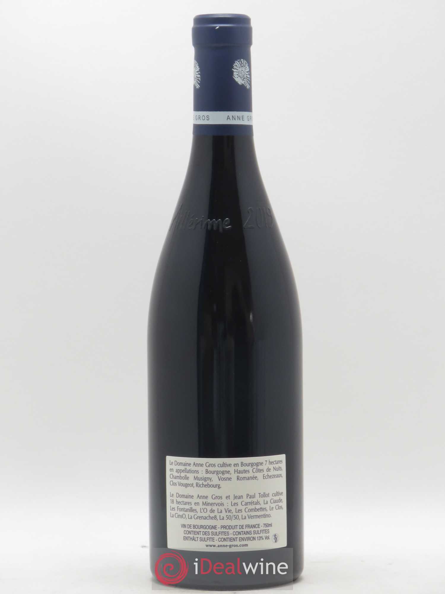 Clos de Vougeot Grand Cru Le Grand Maupertui Anne Gros 2019 - Lot de 1 bouteille - 1