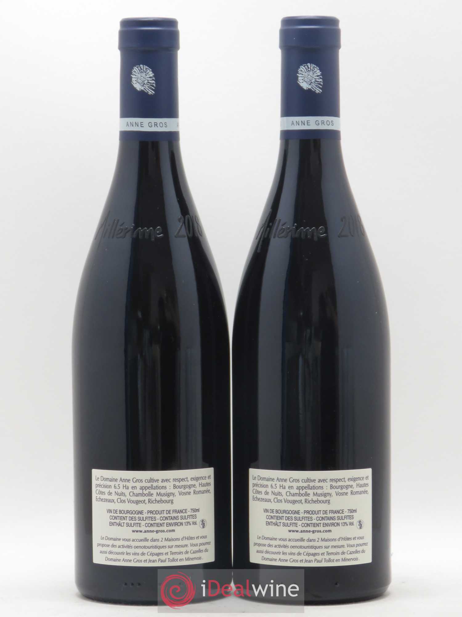 Clos de Vougeot Grand Cru Le Grand Maupertui Anne Gros 2018 - Lot de 2 bouteilles - 1