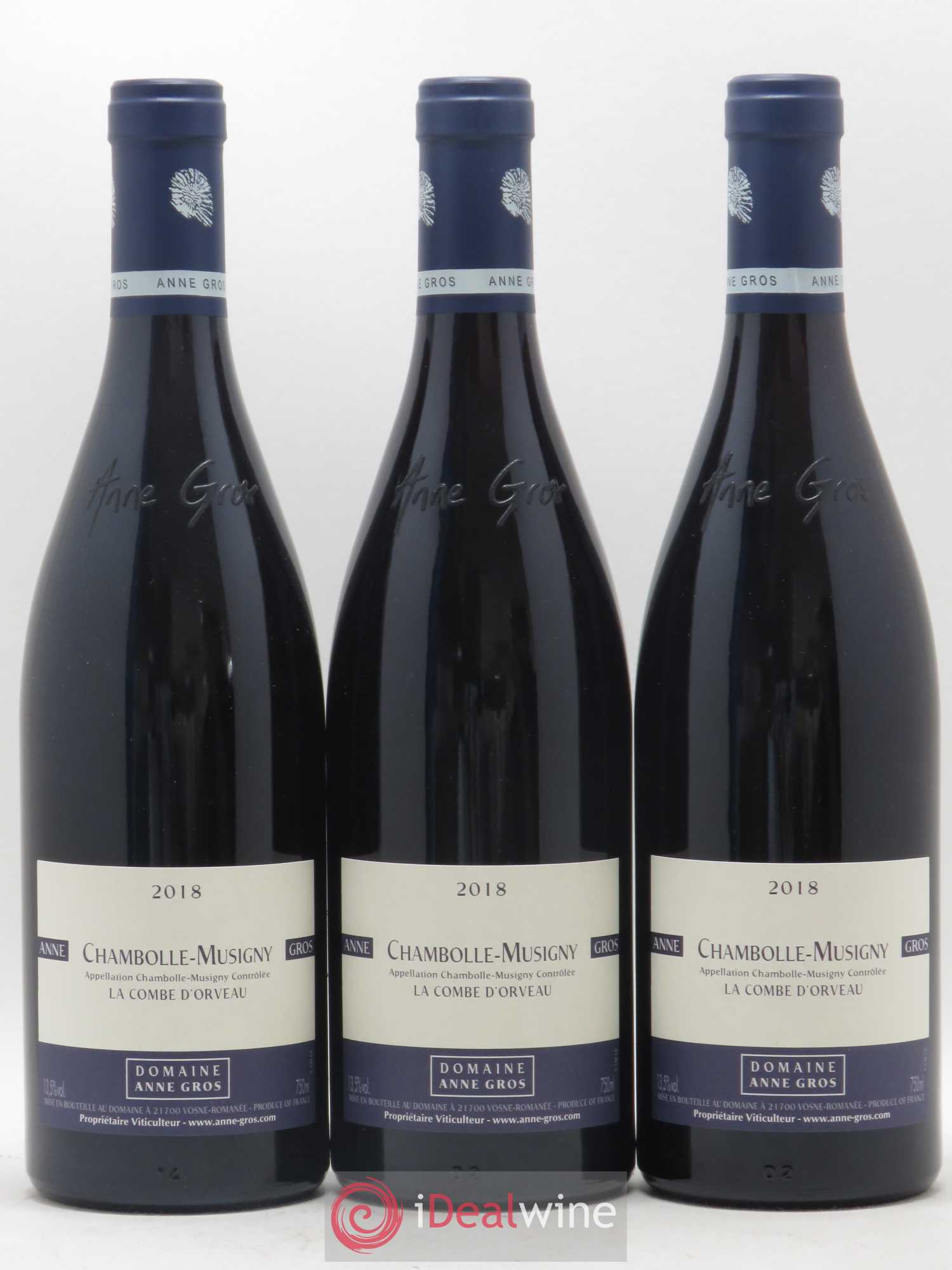 Chambolle-Musigny La Combe d'Orveau Anne Gros 2018 - Lot de 3 bouteilles - 0
