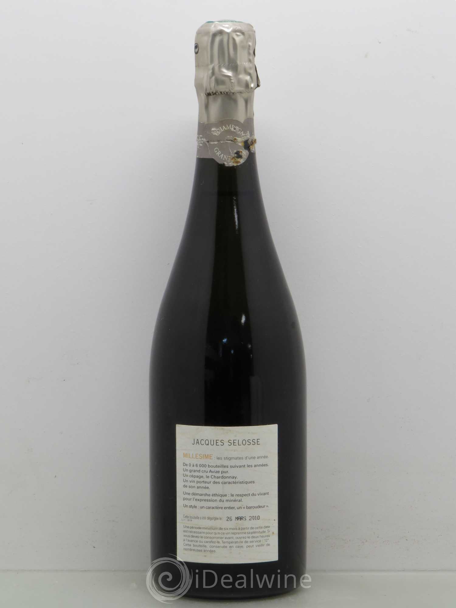 Blanc de Blancs Grand Cru Extra-Brut Jacques Selosse 1999 - Lot de 1 bouteille - 1