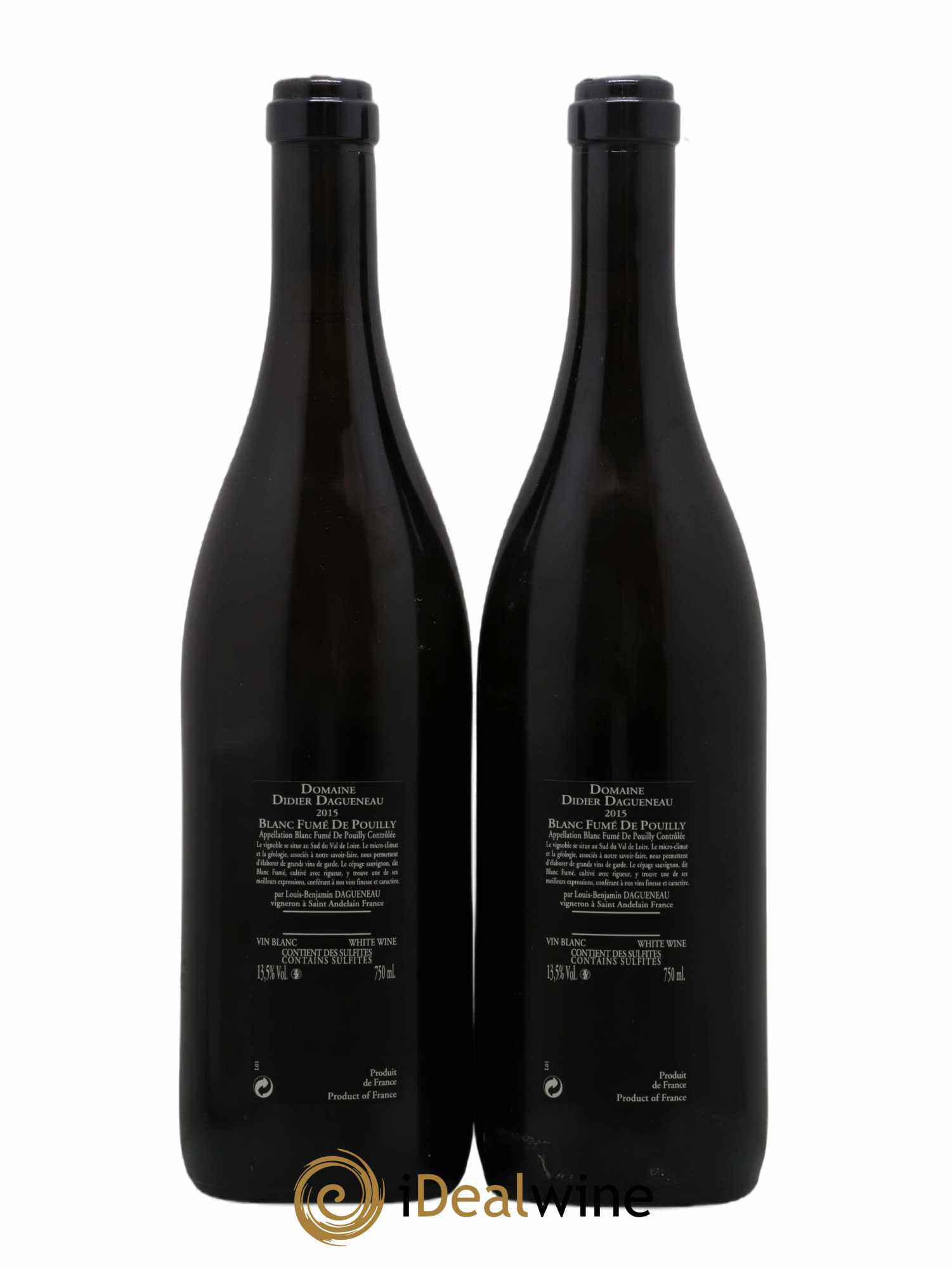 Vin de France (anciennement Pouilly-Fumé) Silex Dagueneau (Domaine Didier - Louis-Benjamin) 2015 - Posten von 2 Flaschen - 1