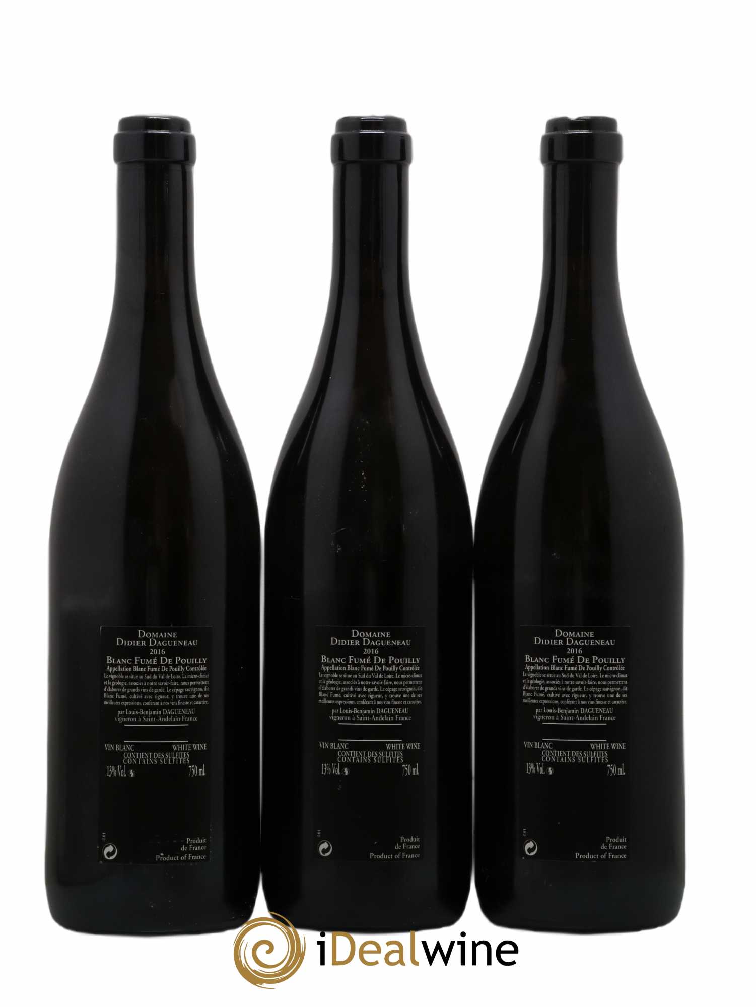Vin de France (anciennement Pouilly-Fumé) Silex Dagueneau (Domaine Didier - Louis-Benjamin) 2016 - Lot de 3 bouteilles - 1