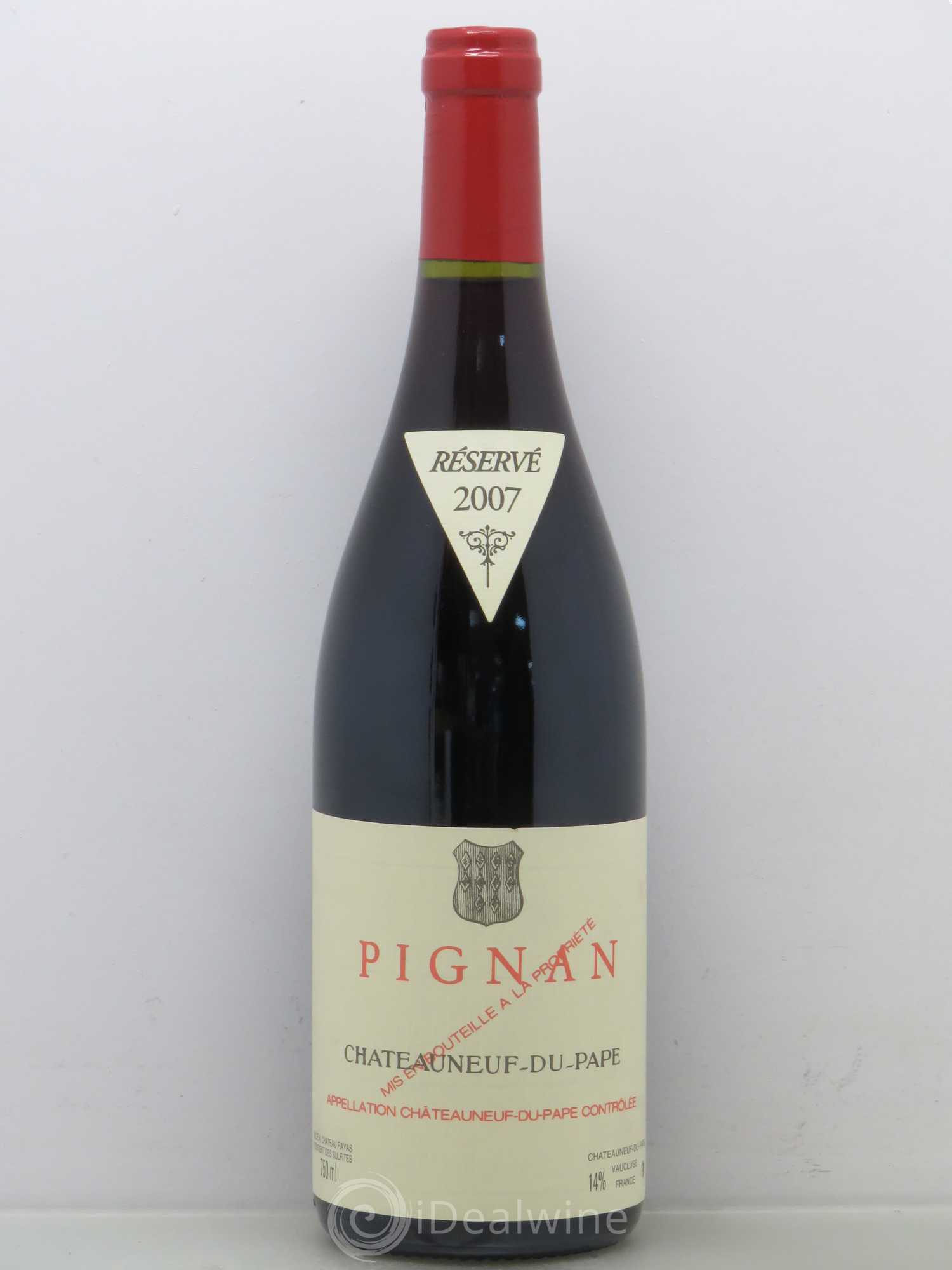 Châteauneuf-du-Pape Pignan Emmanuel Reynaud 2007 - Lot de 1 bouteille - 0