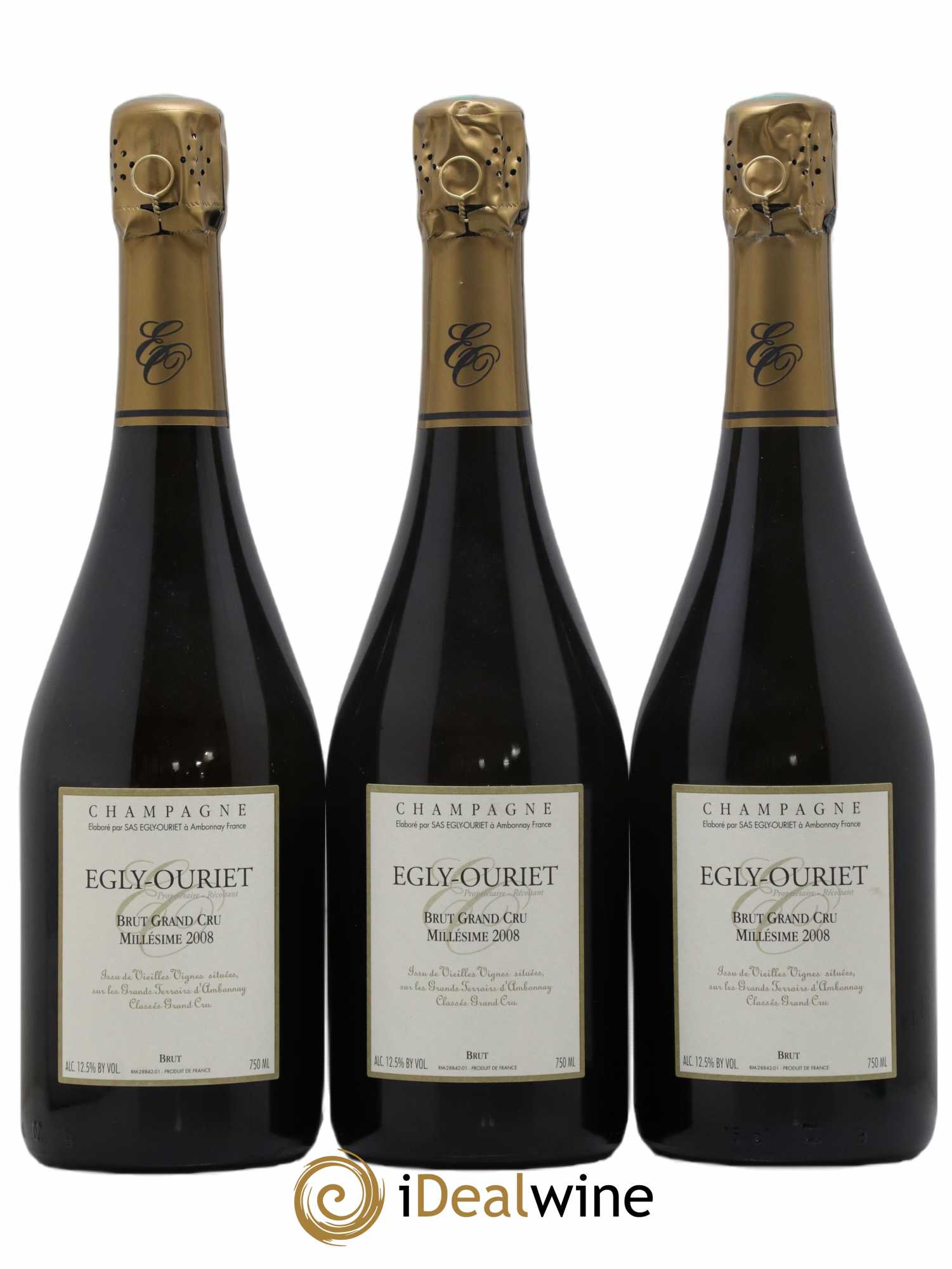 Grand Cru Brut Egly-Ouriet 2008 - Lot de 3 bouteilles - 0