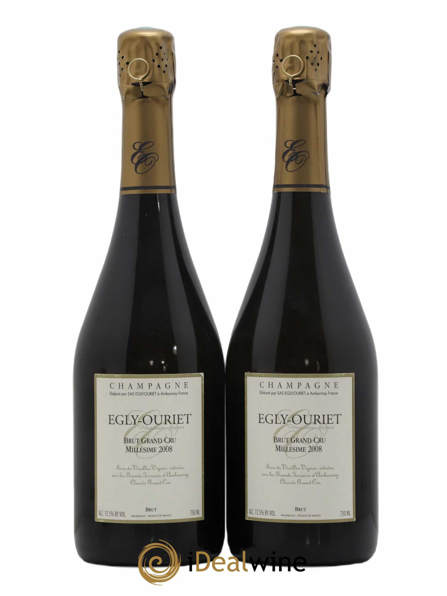 Grand Cru Brut Egly-Ouriet 2008 - Lot de 2 bouteilles - 0