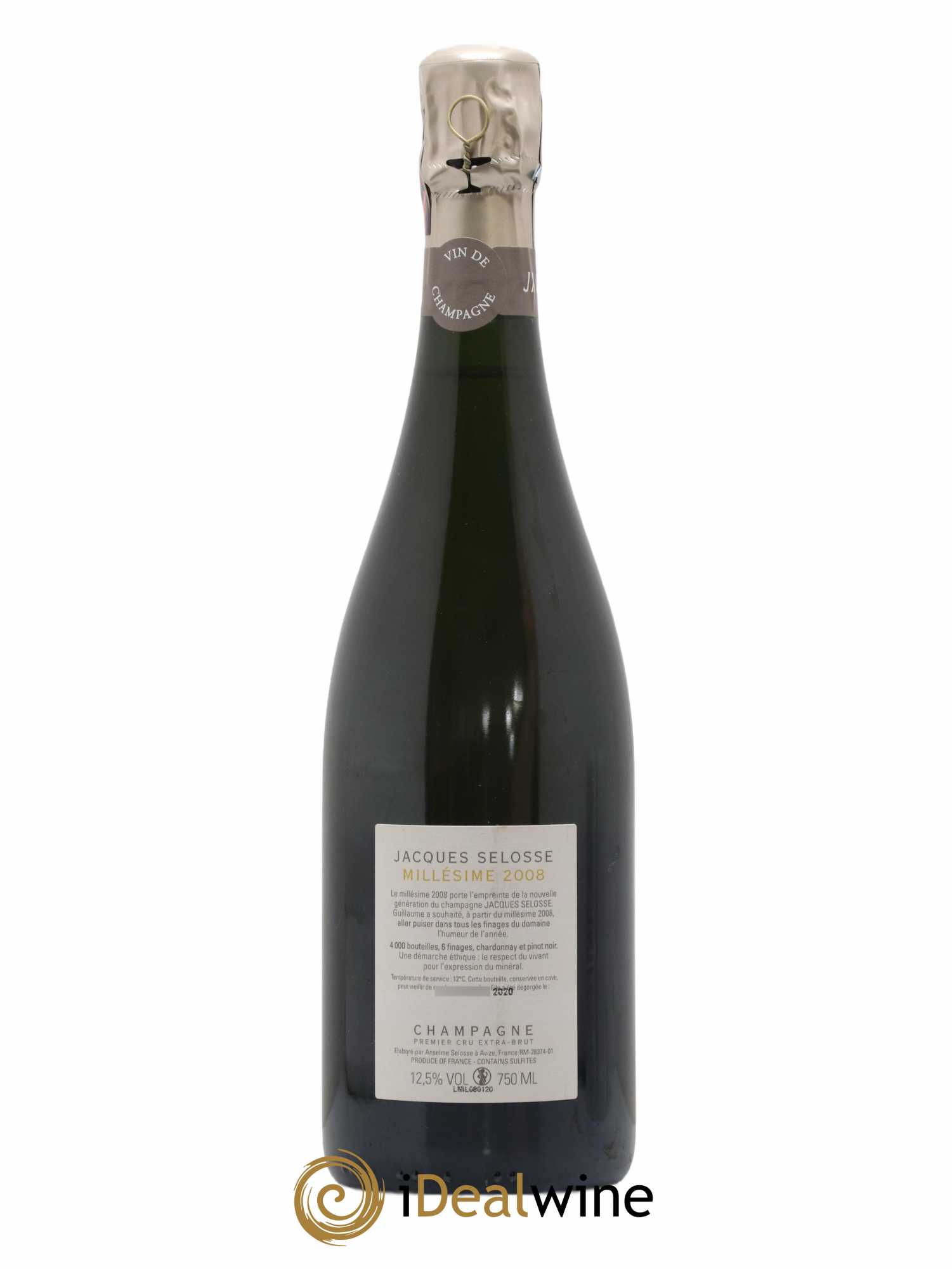 1er Cru Millésimé Extra-Brut Jacques Selosse 2008 - Lot de 1 bouteille - 1