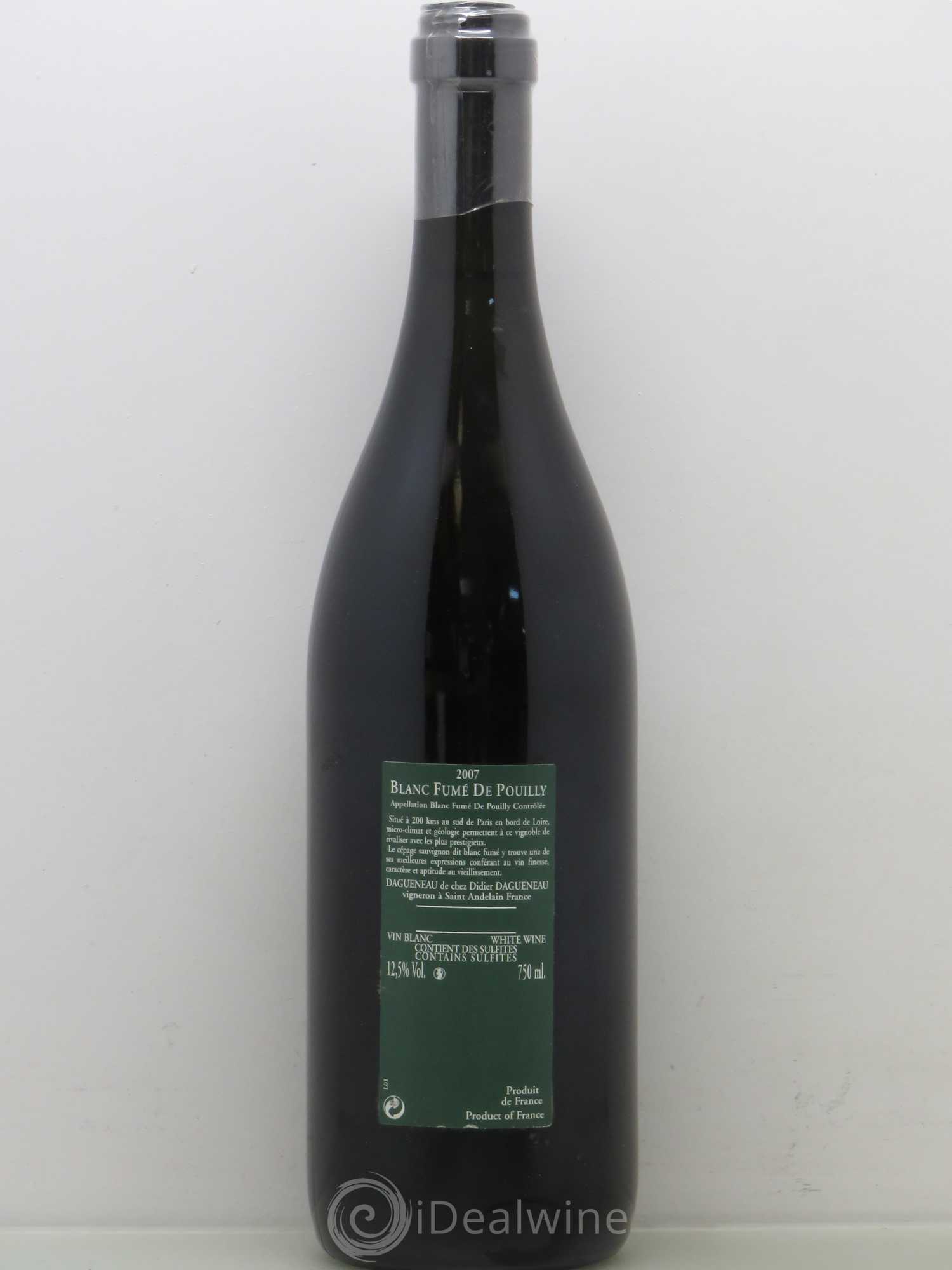 Vin de France (anciennement Pouilly-Fumé) Silex Dagueneau (Domaine Didier - Louis-Benjamin) 2007 - Lot de 1 bouteille - 1