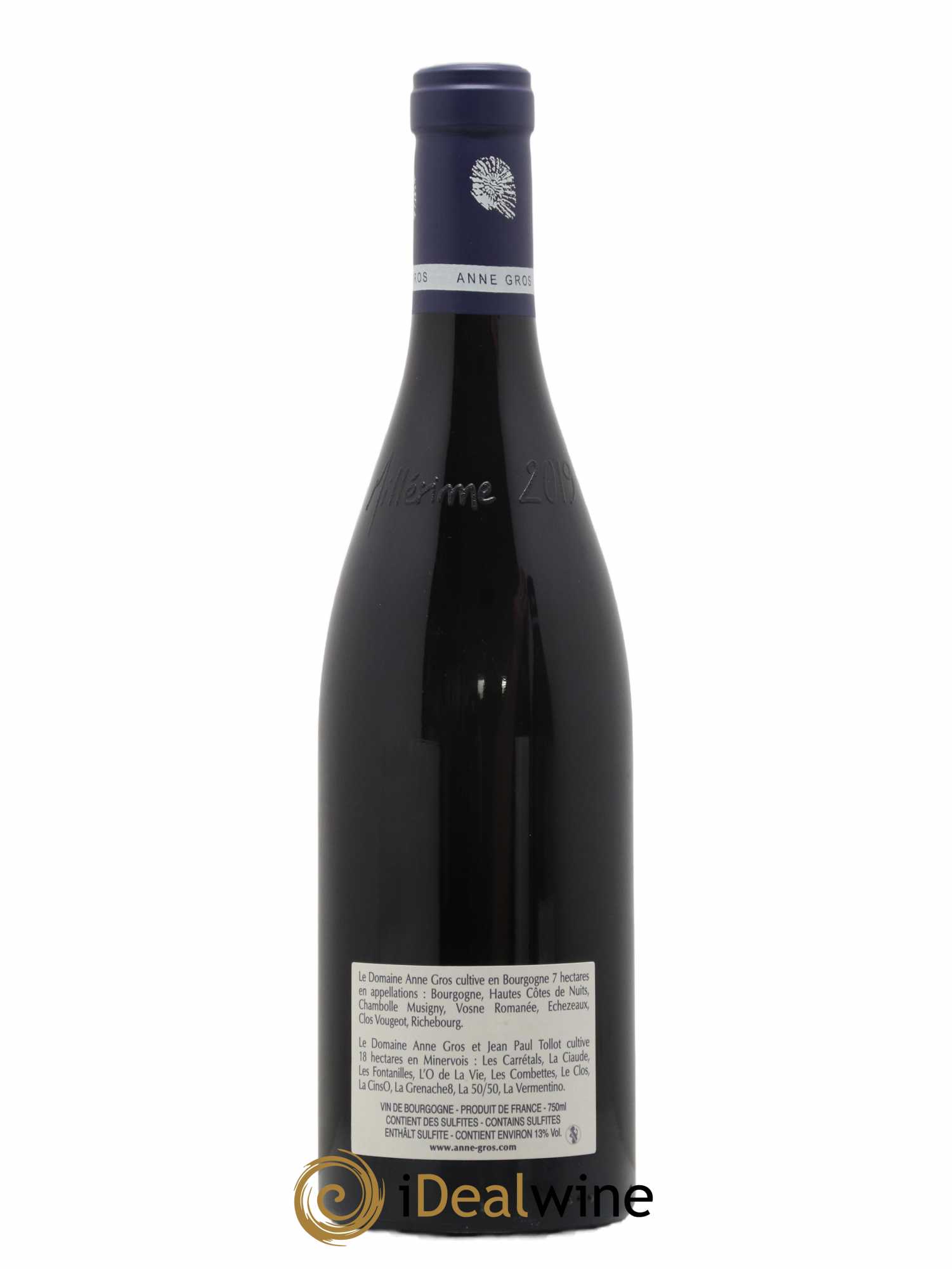Richebourg Grand Cru Anne Gros 2019 - Lot de 1 bouteille - 1