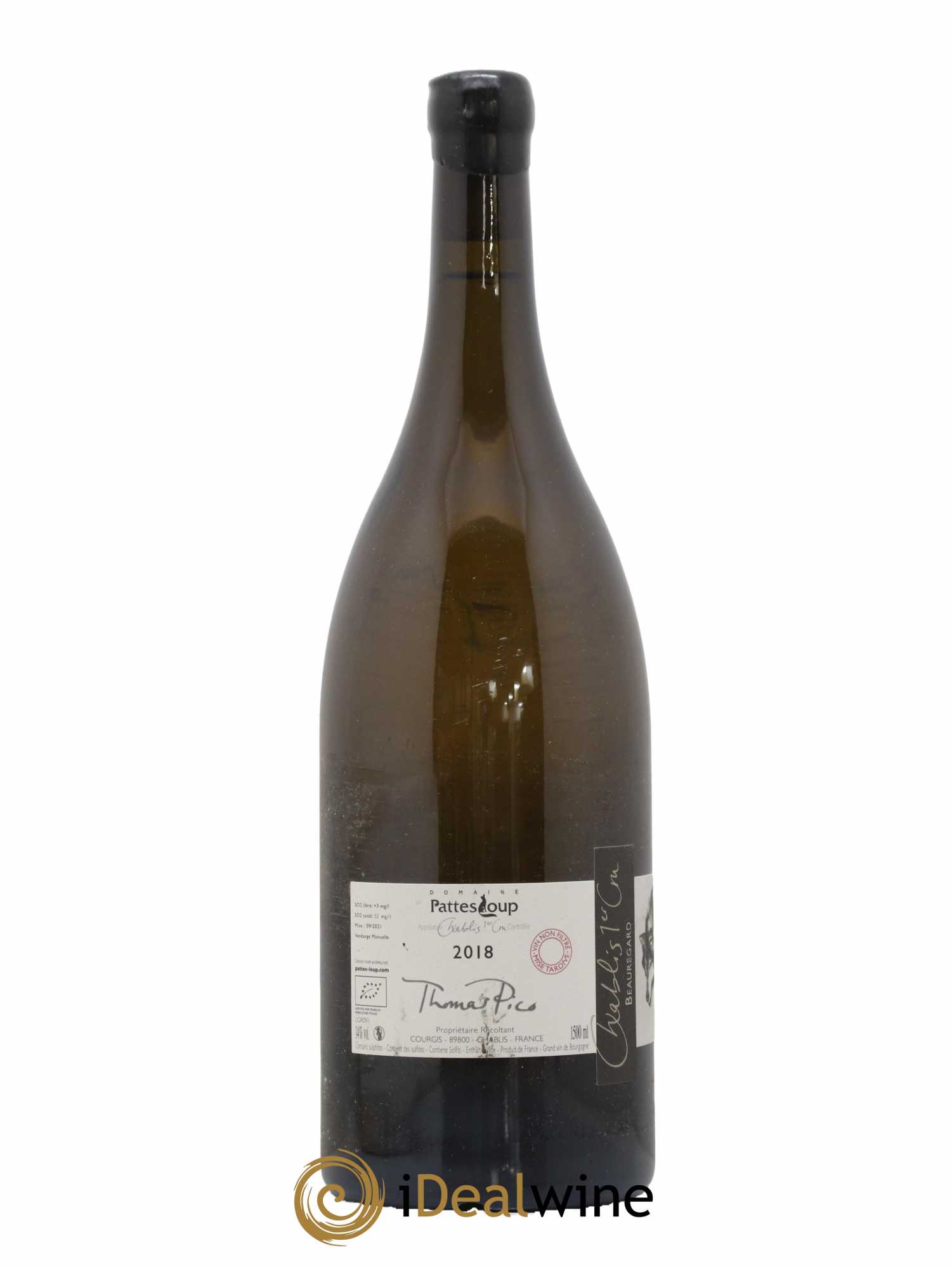 Chablis 1er Cru Beauregard Pattes Loup (Domaine) 2018 - Lot de 1 magnum - 1