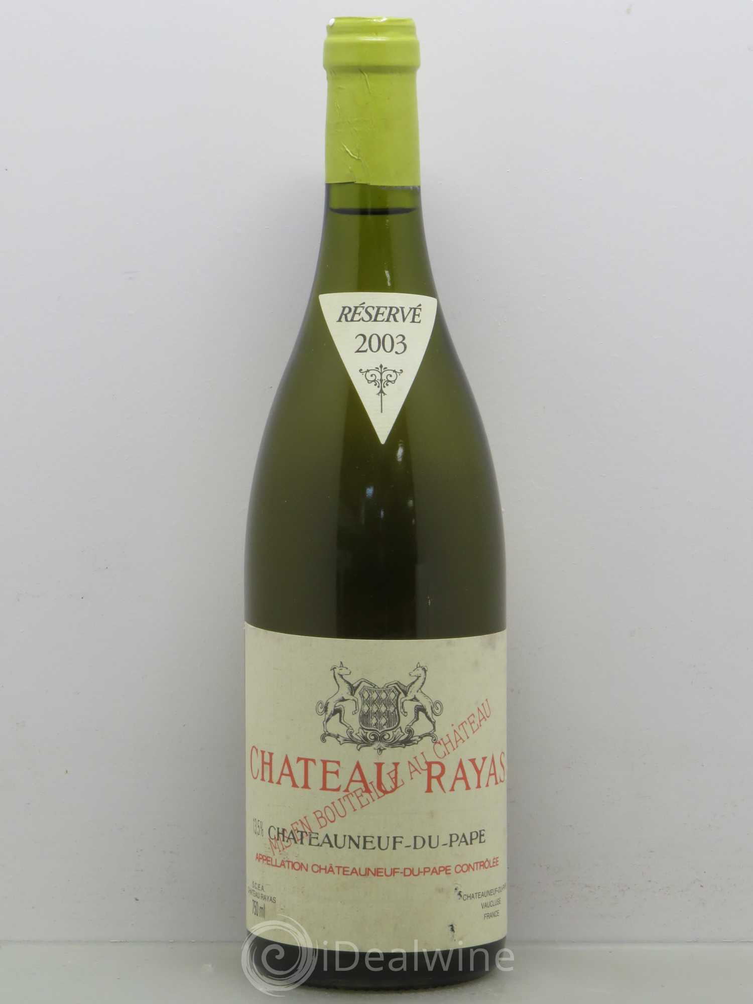Châteauneuf-du-Pape Château Rayas Emmanuel Reynaud 2003 - Lot de 1 bouteille - 0