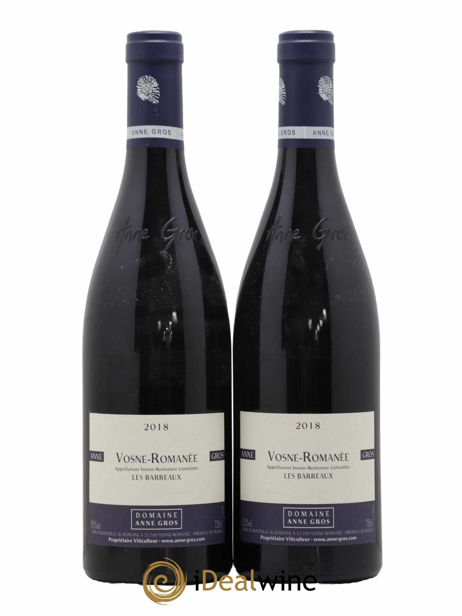 Vosne-Romanée Les Barreaux Anne Gros 2018 - Lot de 2 bouteilles - 0