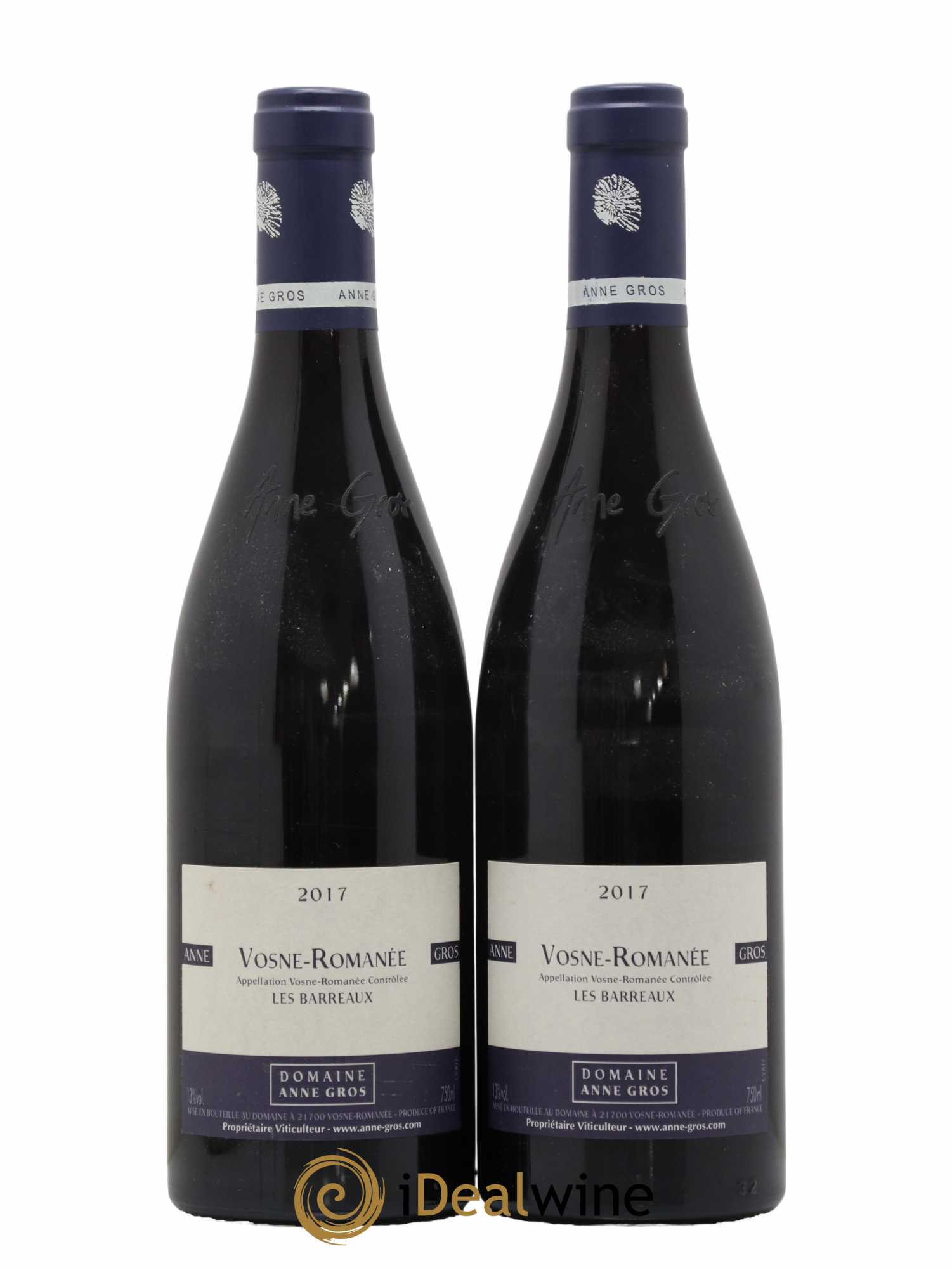 Vosne-Romanée Les Barreaux Anne Gros 2017 - Lot de 2 bouteilles - 0