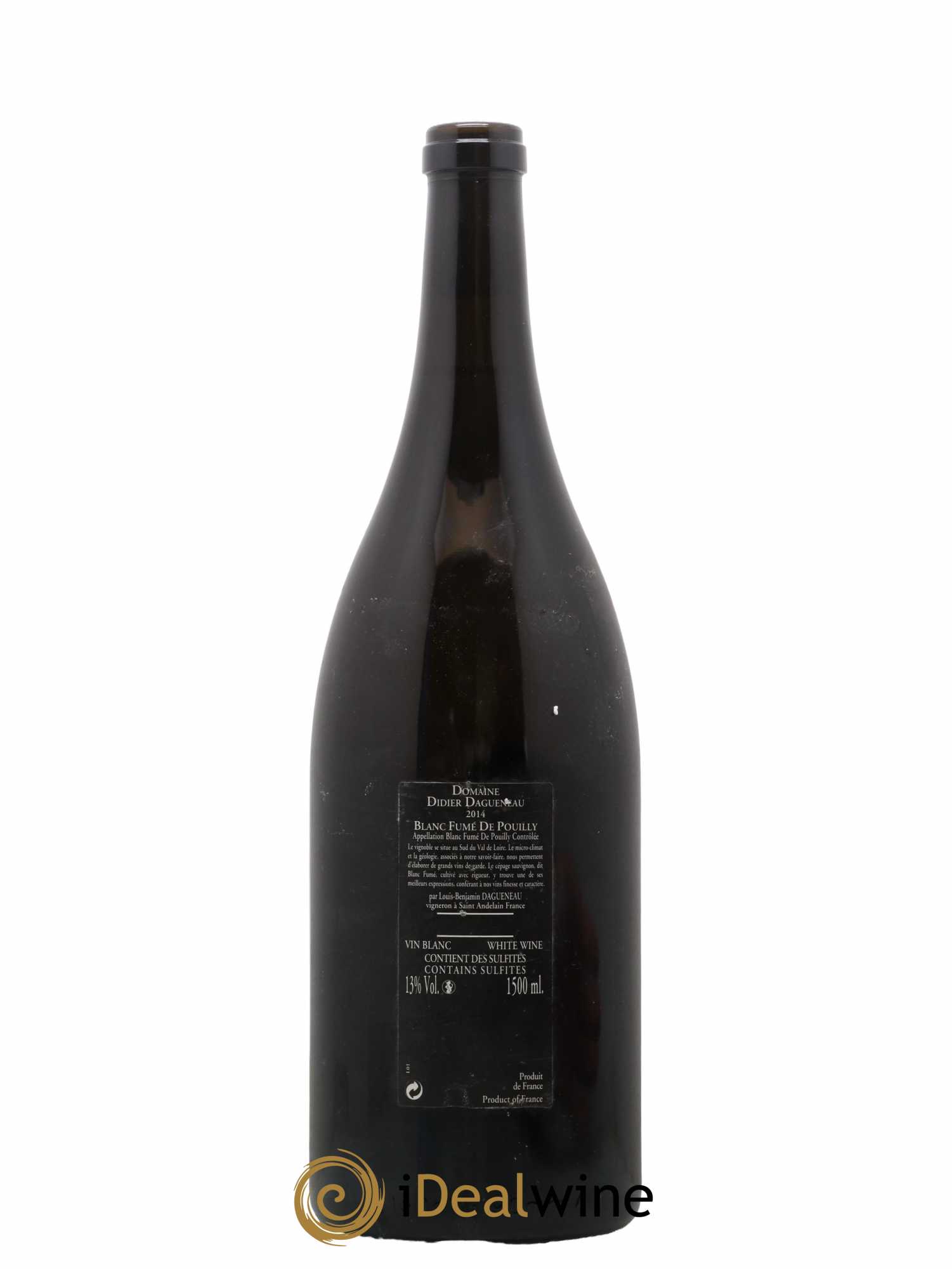 Vin de France (anciennement Pouilly-Fumé) Silex Dagueneau (Domaine Didier - Louis-Benjamin) 2014 - Lot de 1 magnum - 1