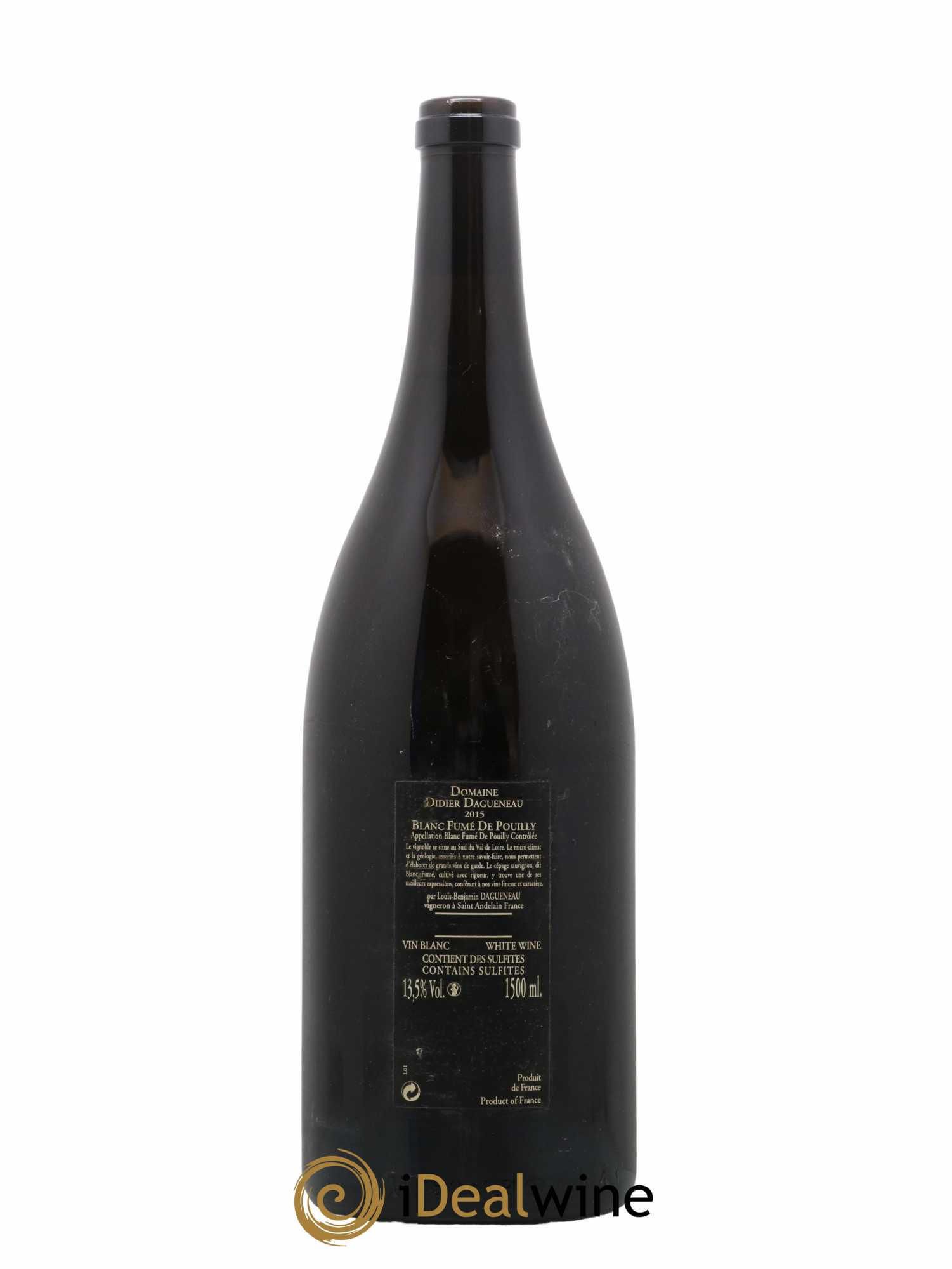Vin de France (anciennement Pouilly-Fumé) Silex Dagueneau (Domaine Didier - Louis-Benjamin) 2015 - Lot de 1 magnum - 1