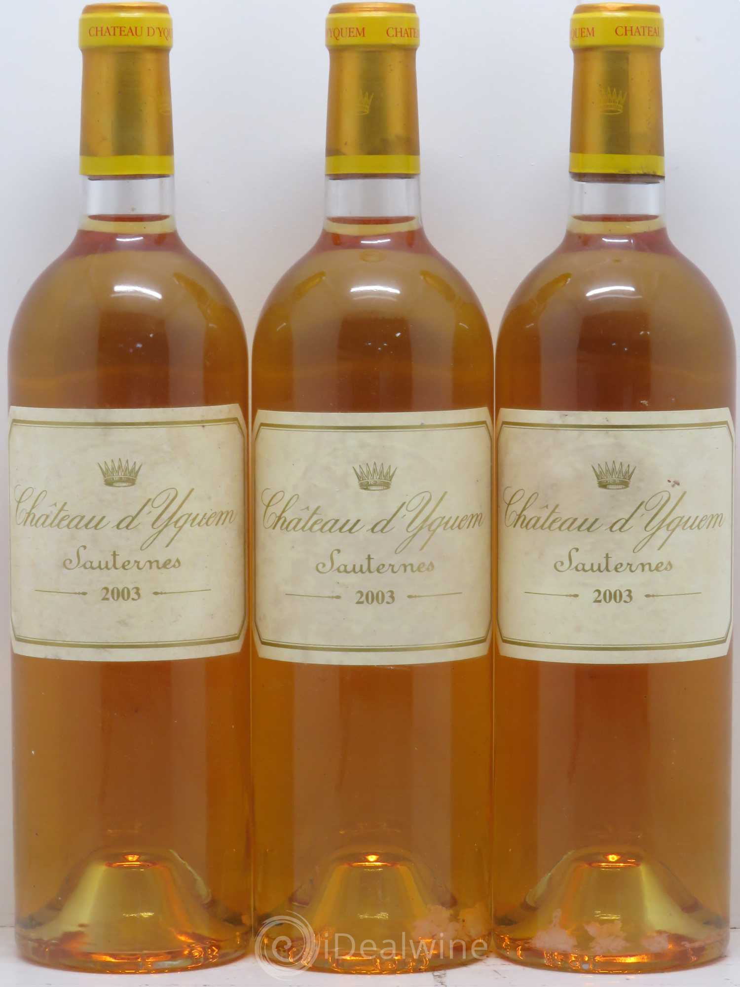 Château d' Yquem 1er Cru Classé Supérieur 2003 - Lotto di 3 bottiglie - 0