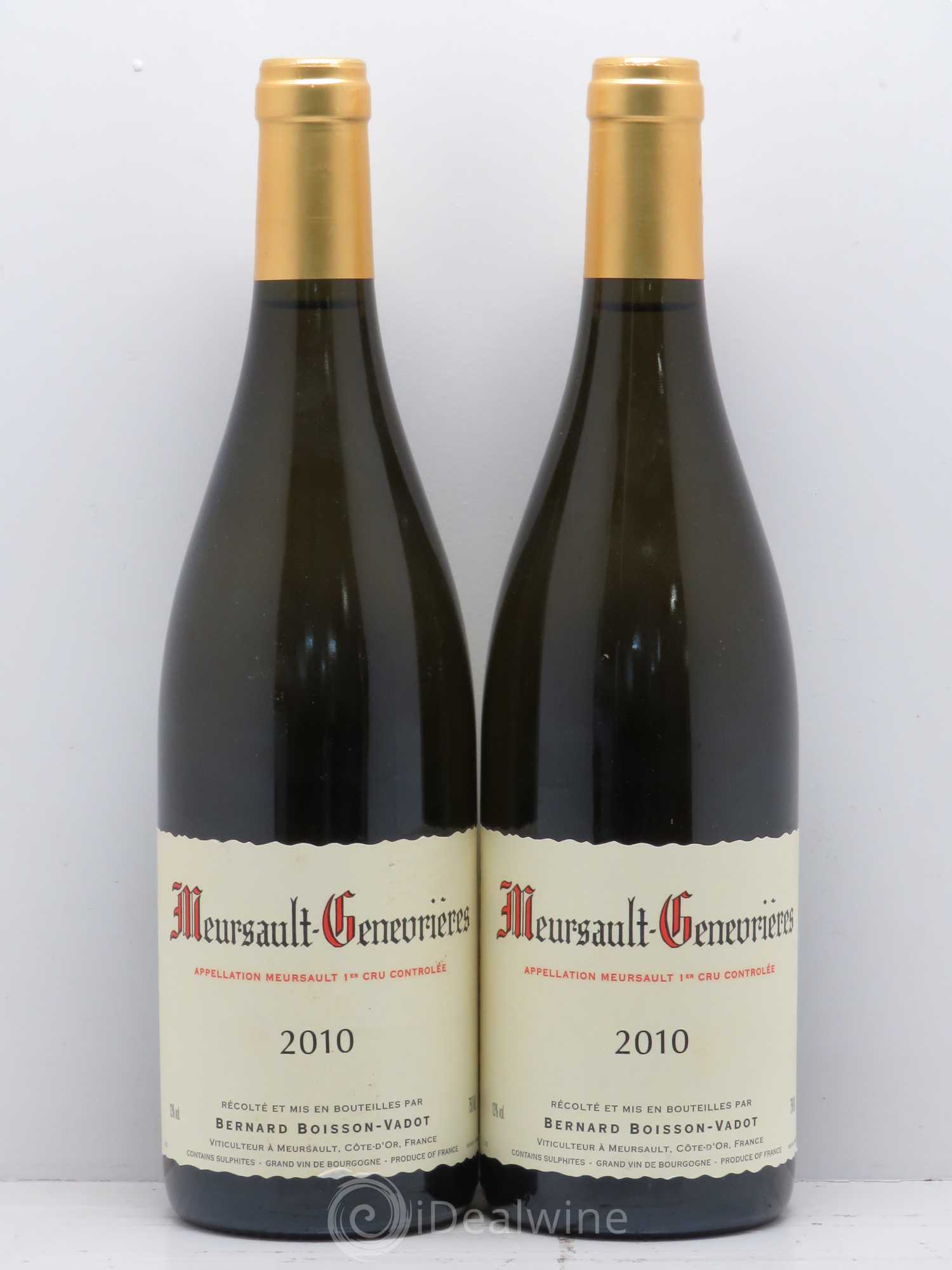 Meursault 1er Cru Genevrières - Domaine Boisson Vadot 2010 - Posten von 2 Flaschen - 0