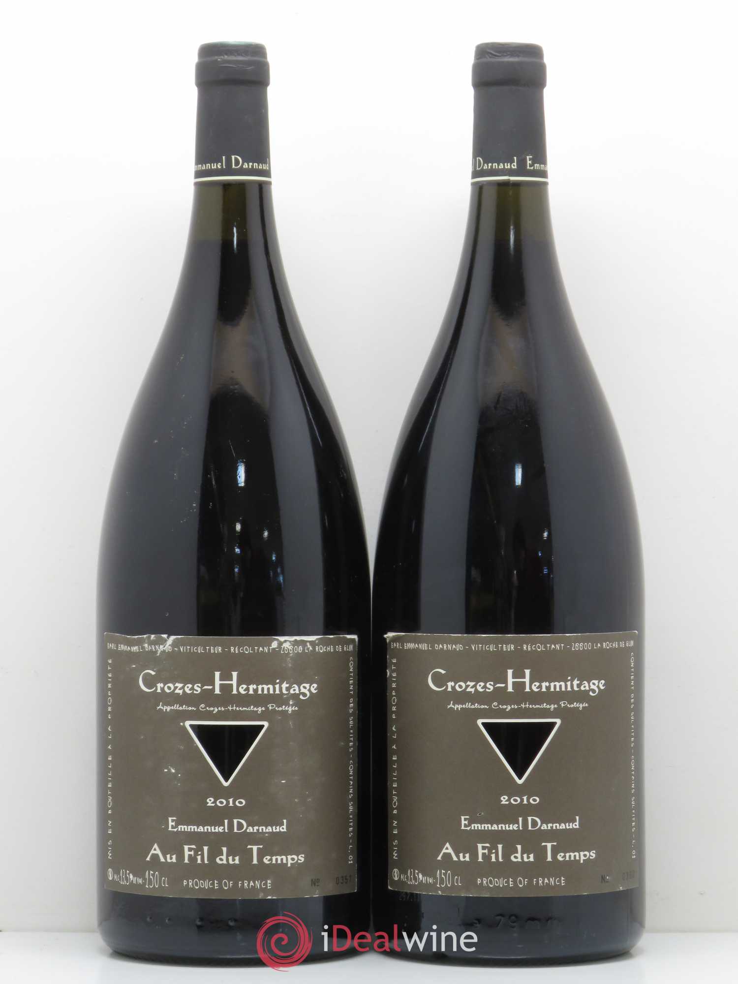 Crozes-Hermitage Au Fil Du Temps Emmanuel Darnaud 2010 - Lot de 2 magnums - 0