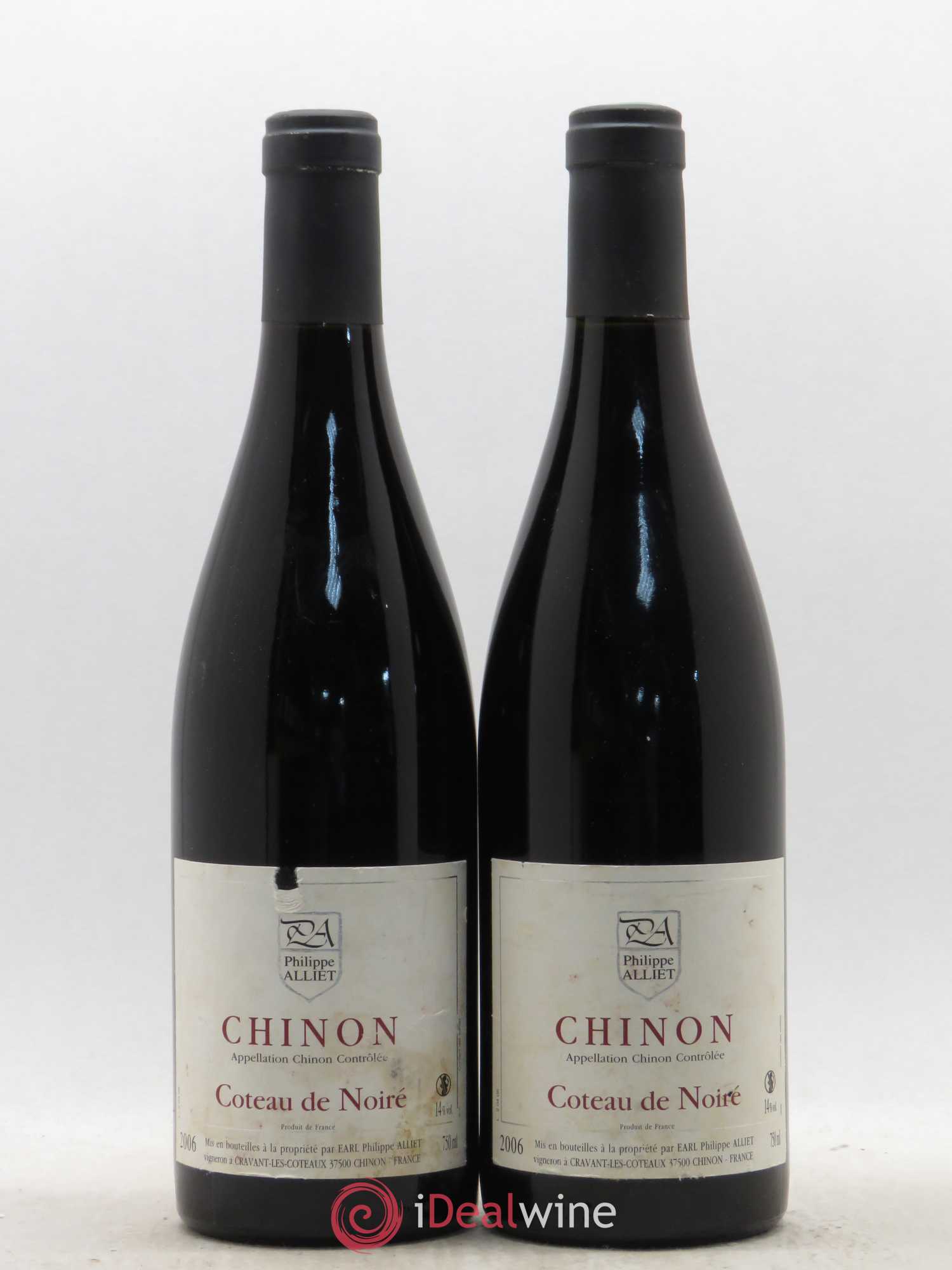 Chinon Coteau de Noiré Philippe Alliet 2006 - Lot de 2 bouteilles - 0