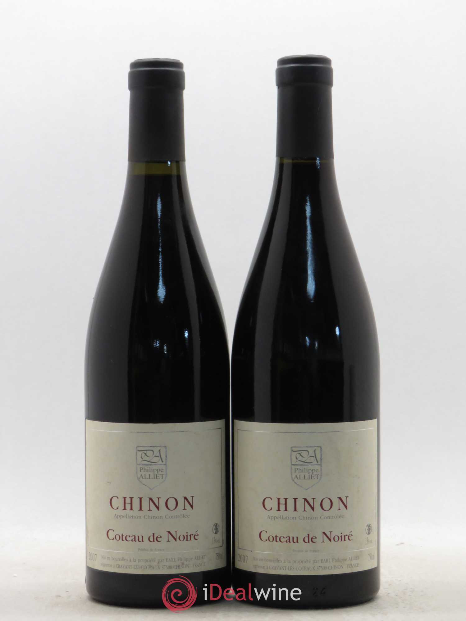 Chinon Coteau de Noiré Philippe Alliet 2007 - Lot de 2 bouteilles - 0