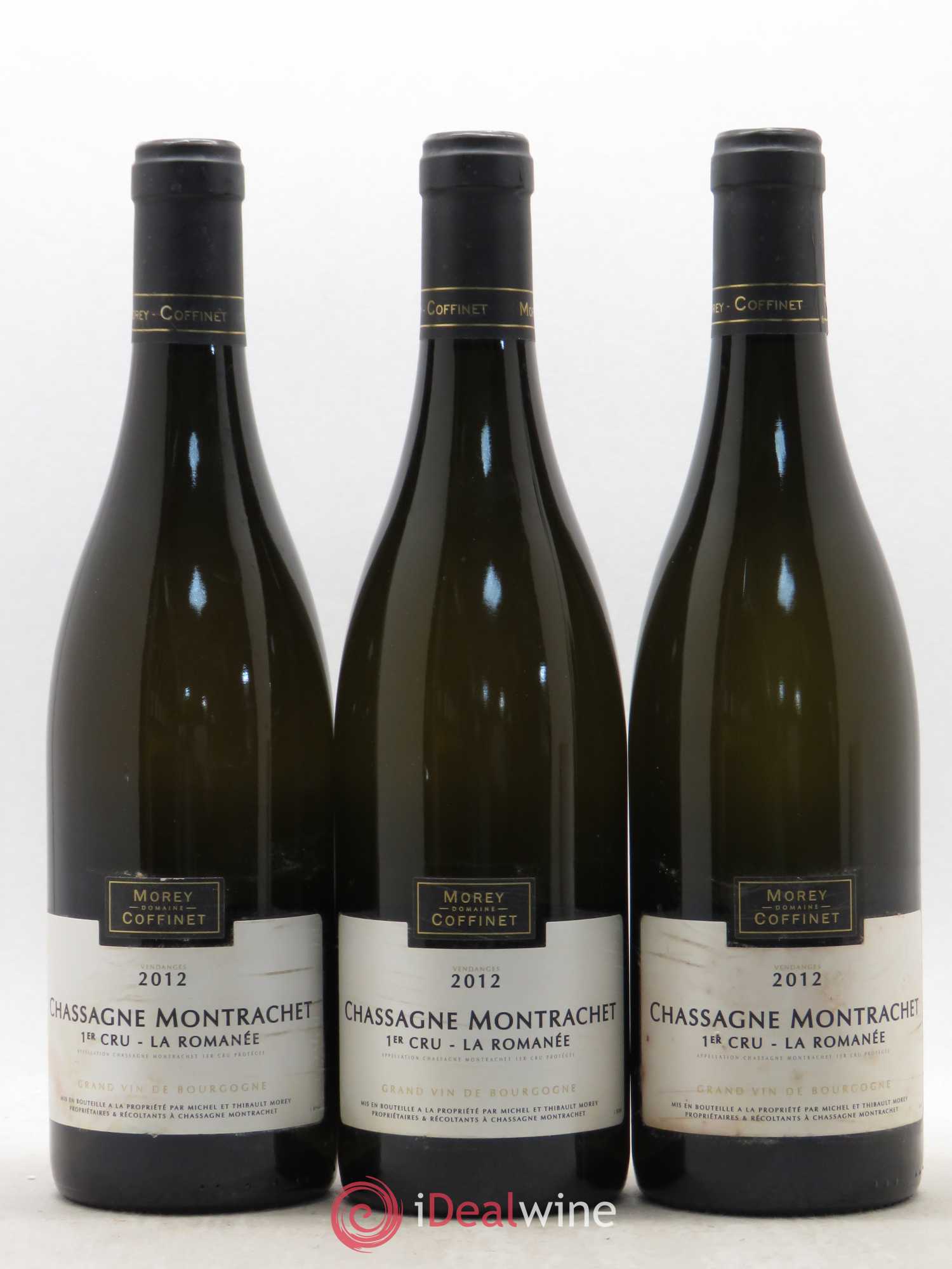 Chassagne-Montrachet 1er Cru La Romanée Morey-Coffinet (Domaine) 2012 - Lot de 3 bouteilles - 0