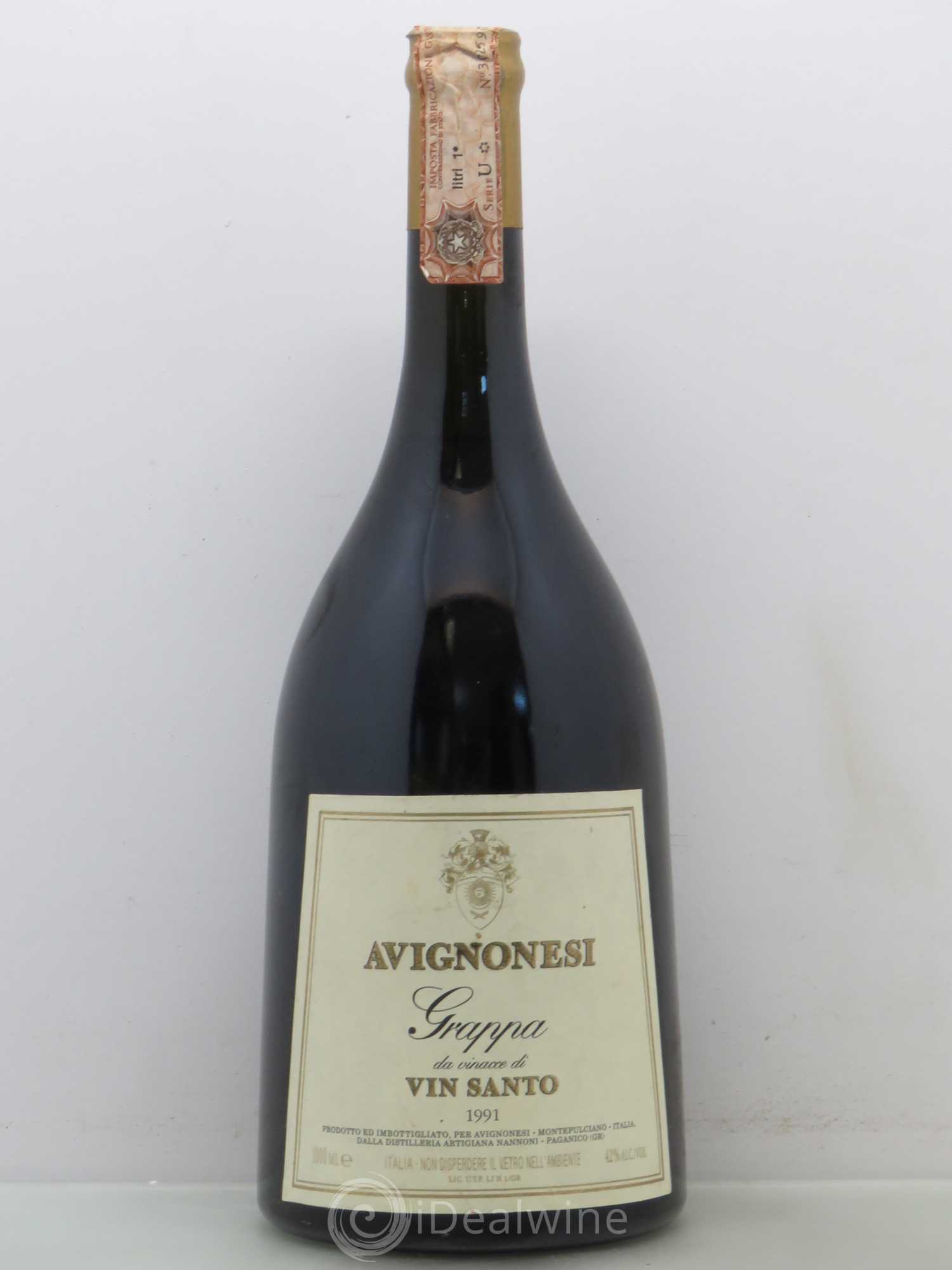Italie Avignonesi Grappa 1991 - Lot de 1 bouteille - 0