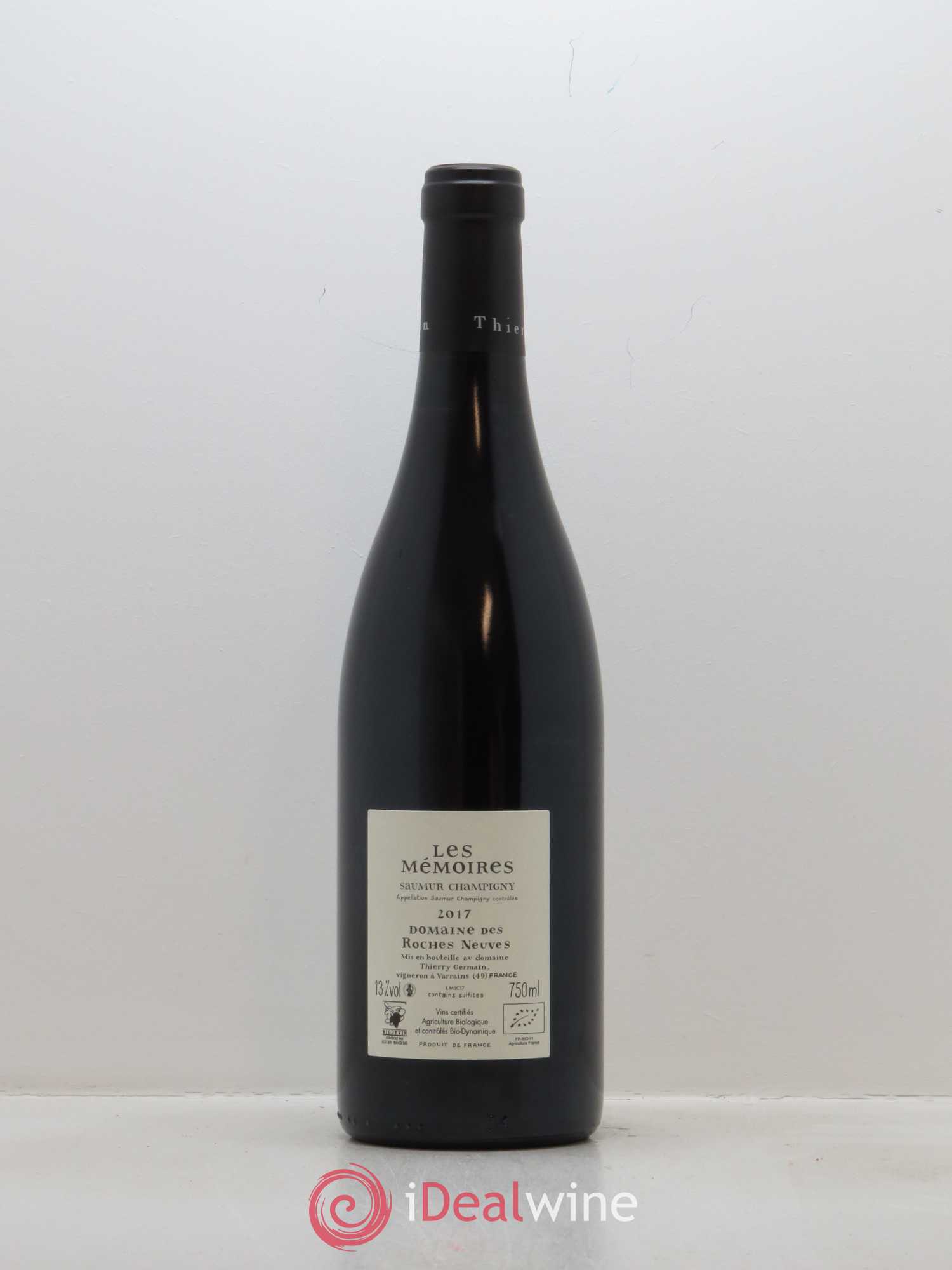 Saumur-Champigny Les Mémoires Domaine des Roches Neuves - Thierry Germain 2017 - Lot de 1 bouteille - 1