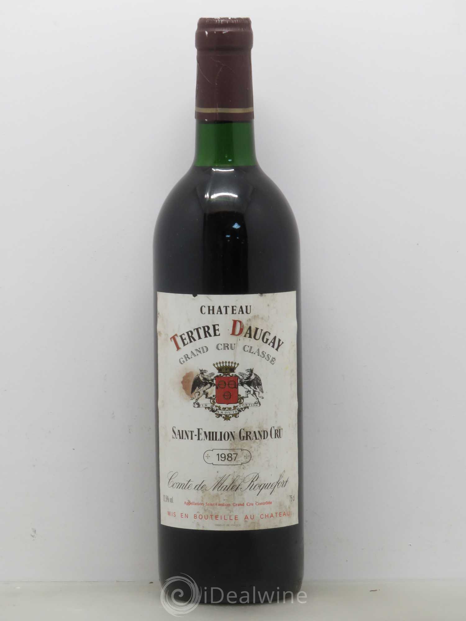 Château Tertre Daugay Grand Cru Classé 1987 - Lot de 1 bouteille - 0