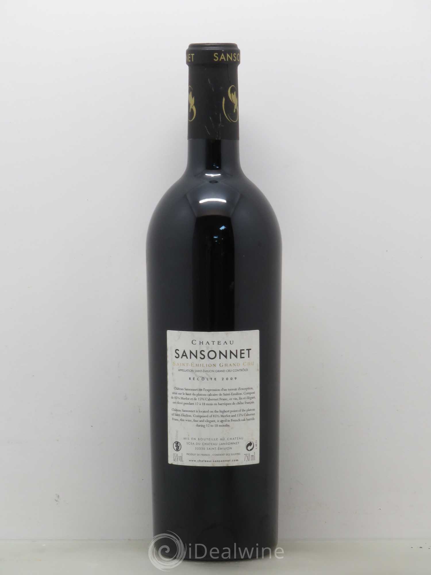 Château Sansonnet Grand Cru Classé Saint Emilion Grand Cru  2009 - Posten von 1 Flasche - 1
