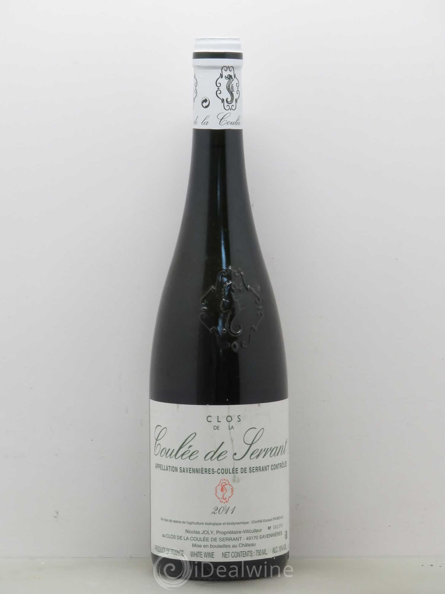 Savennières Clos de la Coulée de Serrant Vignobles de la Coulée de Serrant - Nicolas Joly 2011 - Lot de 1 bouteille - 0