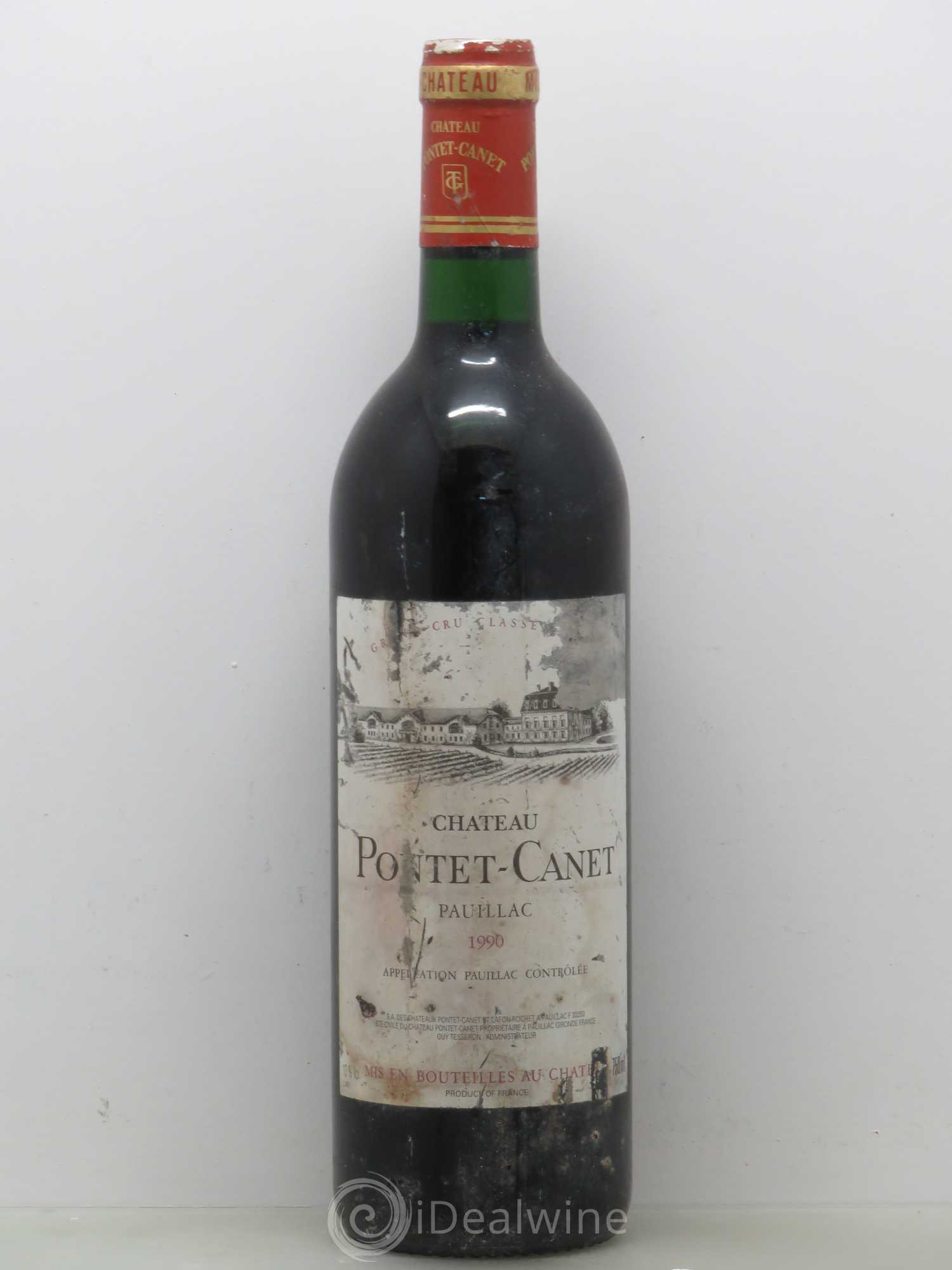 Château Pontet Canet 5ème Grand Cru Classé 1990 - Lot de 1 bouteille - 0