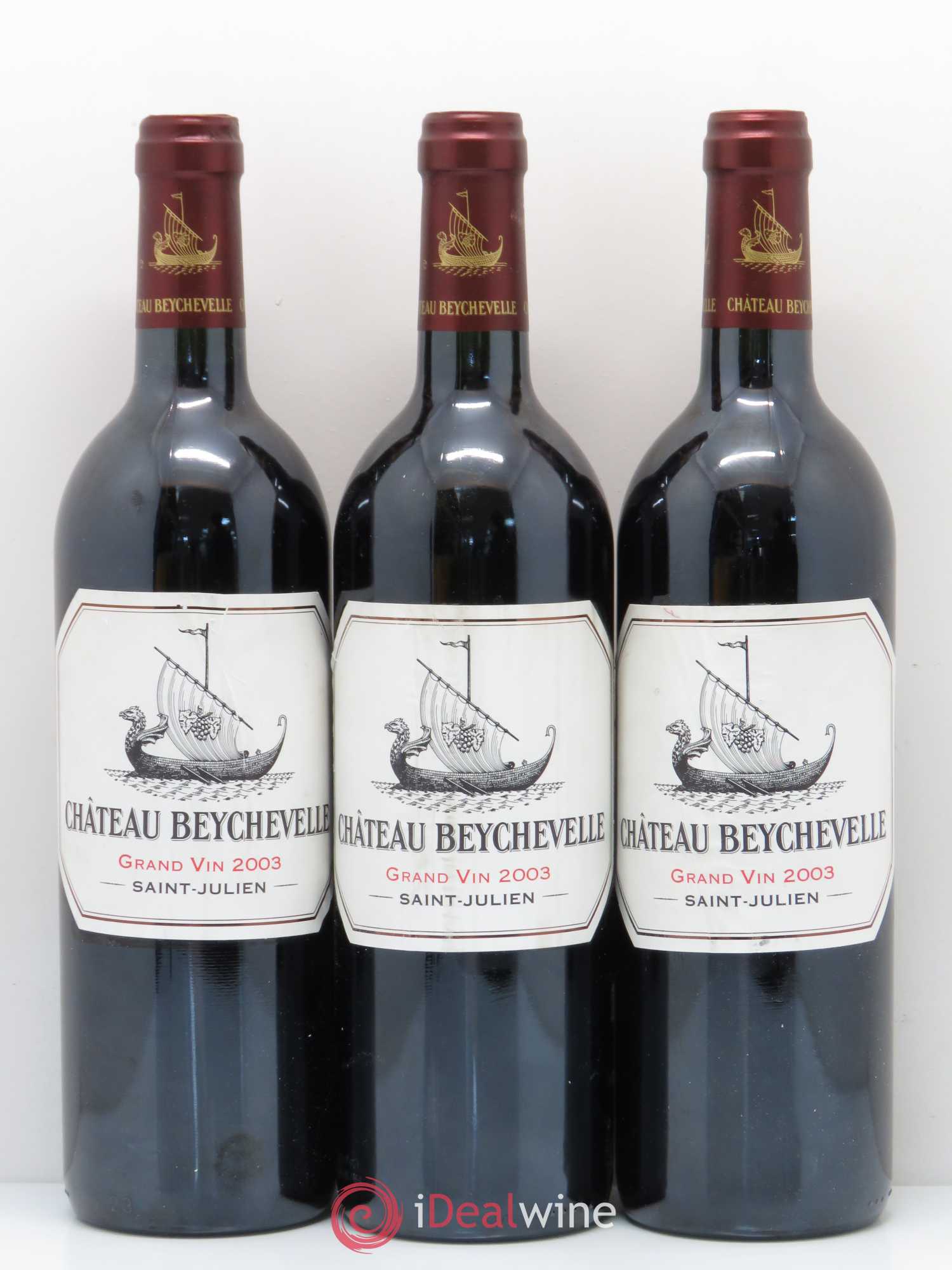 Château Beychevelle 4ème Grand Cru Classé 2003 - Lot de 3 bouteilles - 0