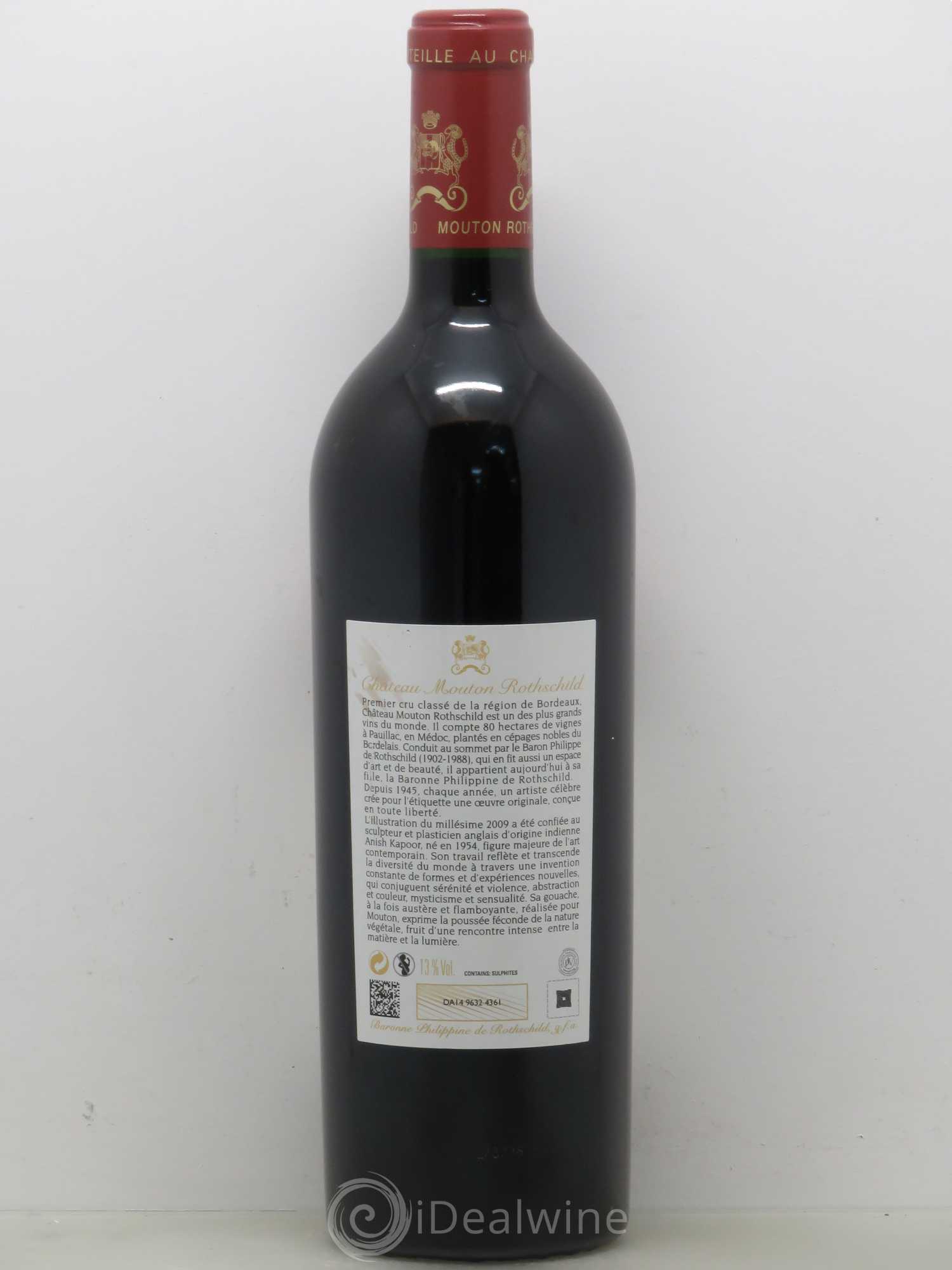Château Mouton Rothschild 1er Grand Cru Classé 2009 - Lot de 1 bouteille - 1