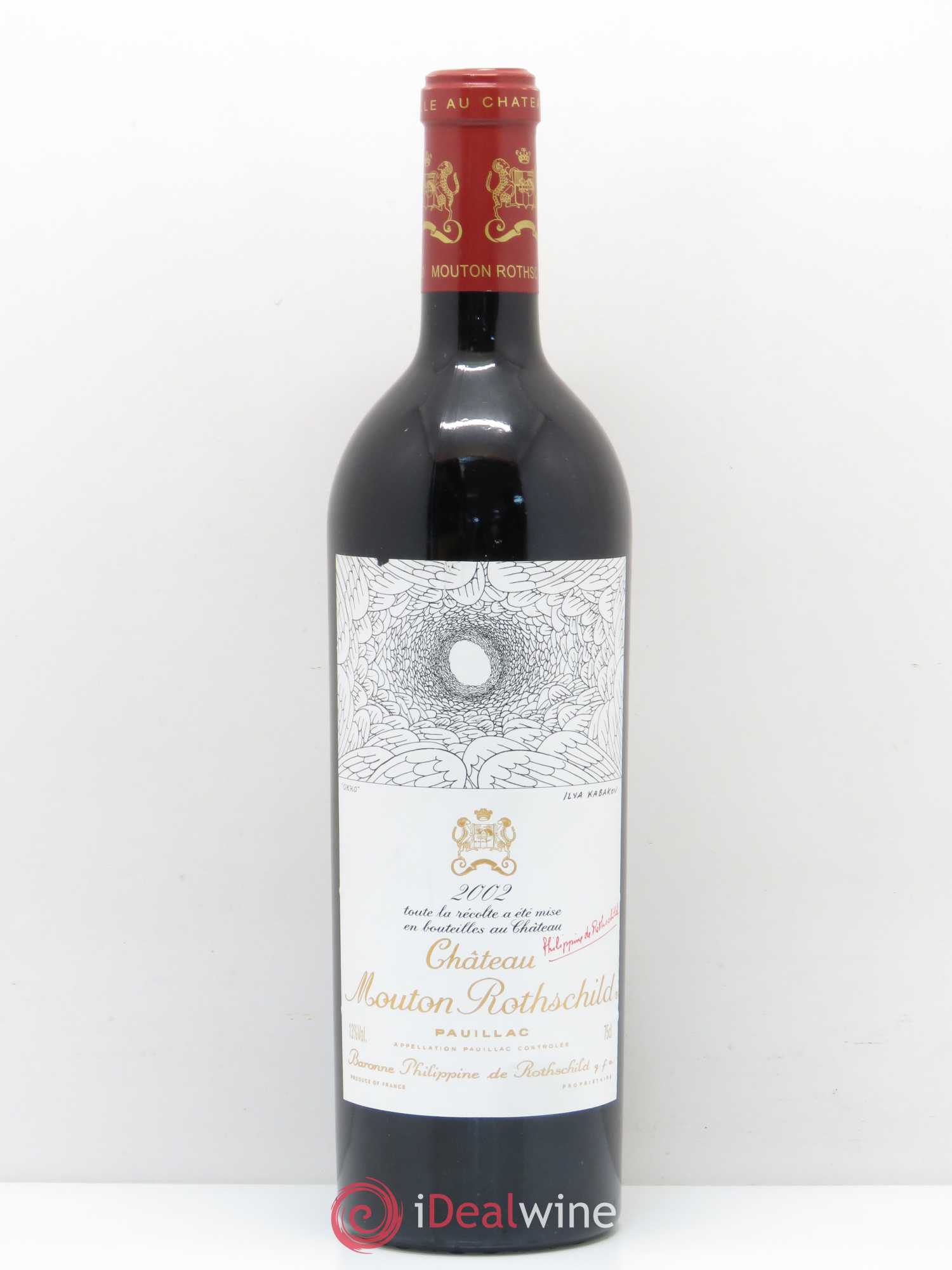 Château Mouton Rothschild 1er Grand Cru Classé 2002 - Lot de 1 bouteille - 0
