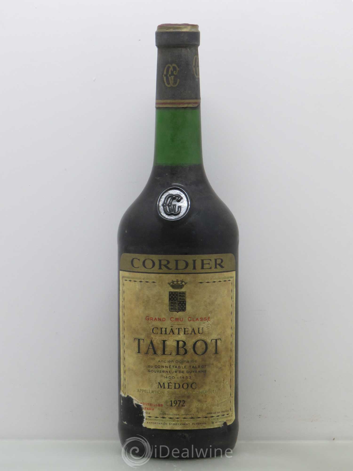 Château Talbot 4ème Grand Cru Classé 1972 - Lot de 1 bouteille - 0