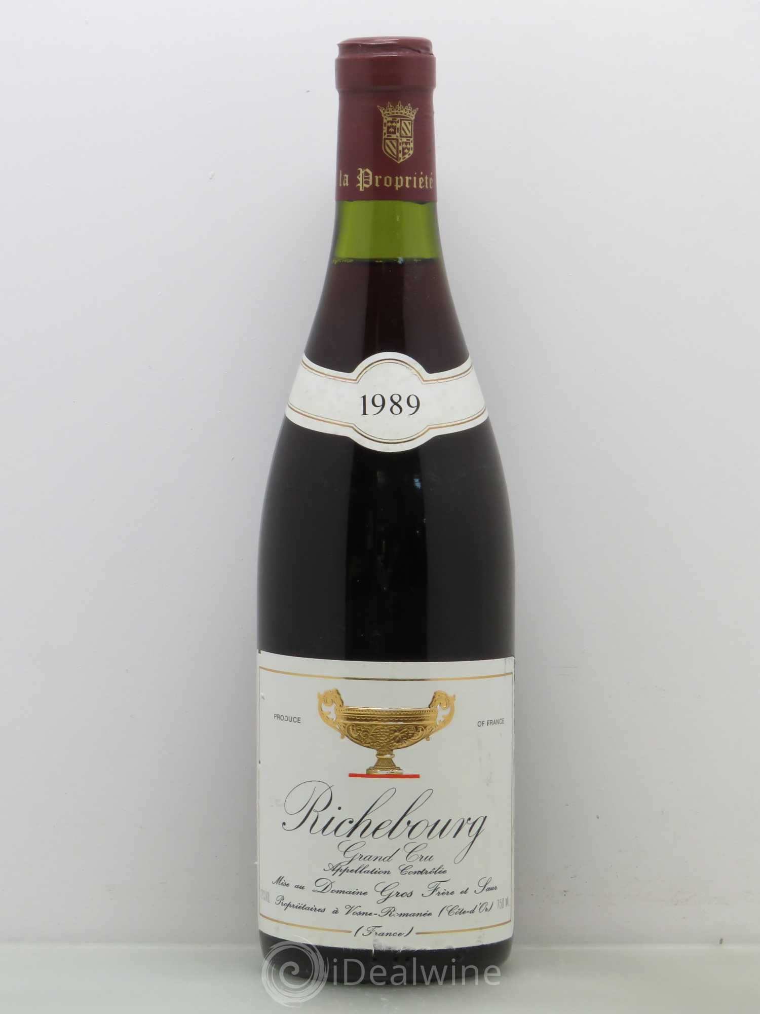 Richebourg Grand Cru Gros Frère & Soeur 1989 - Lot de 1 bouteille - 0