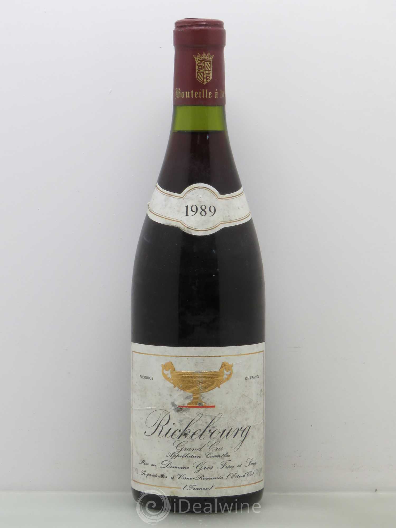 Richebourg Grand Cru Gros Frère & Soeur 1989 - Lot de 1 bouteille - 0