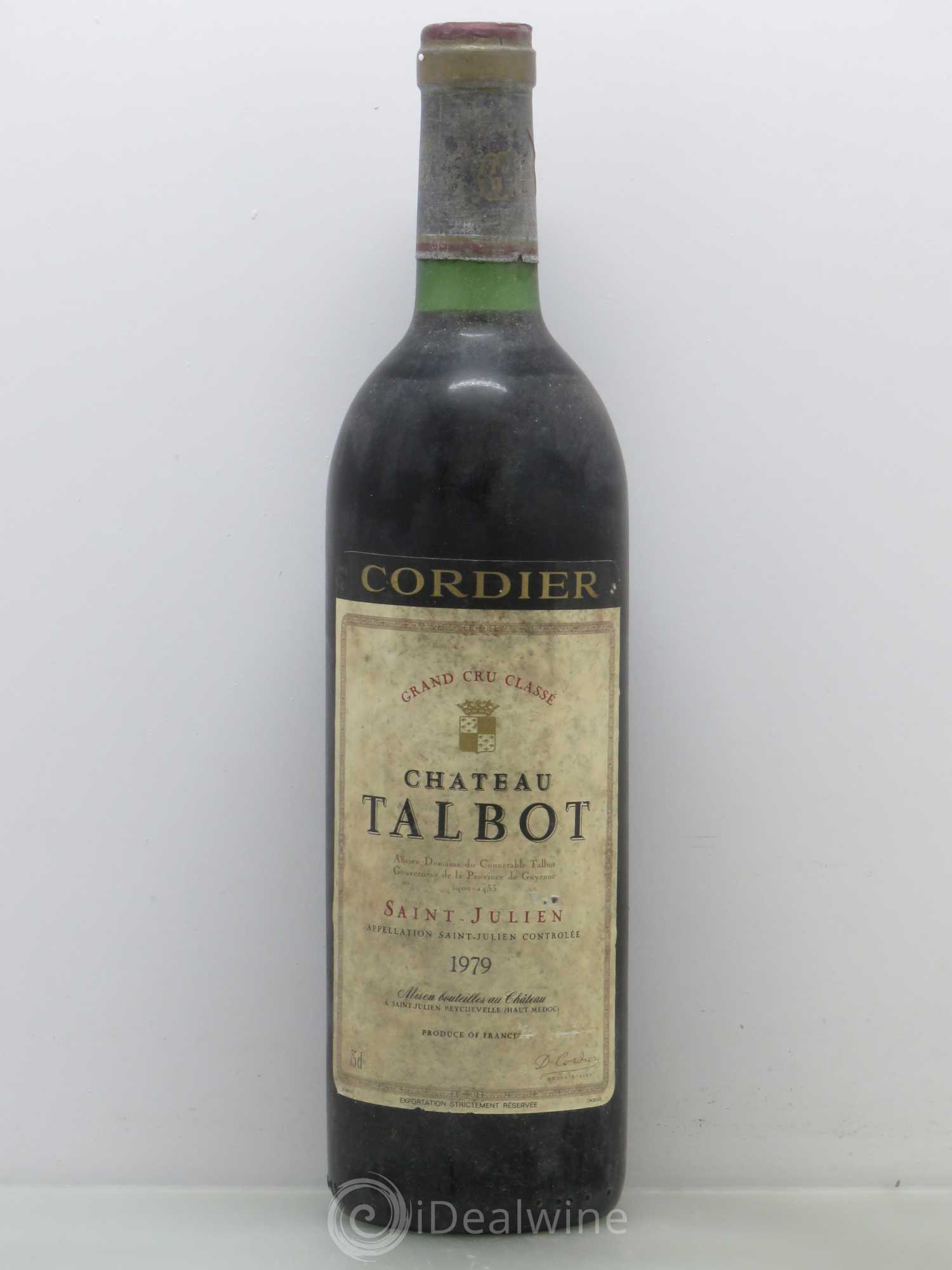Château Talbot 4ème Grand Cru Classé 1979 - Lot de 1 bouteille - 0