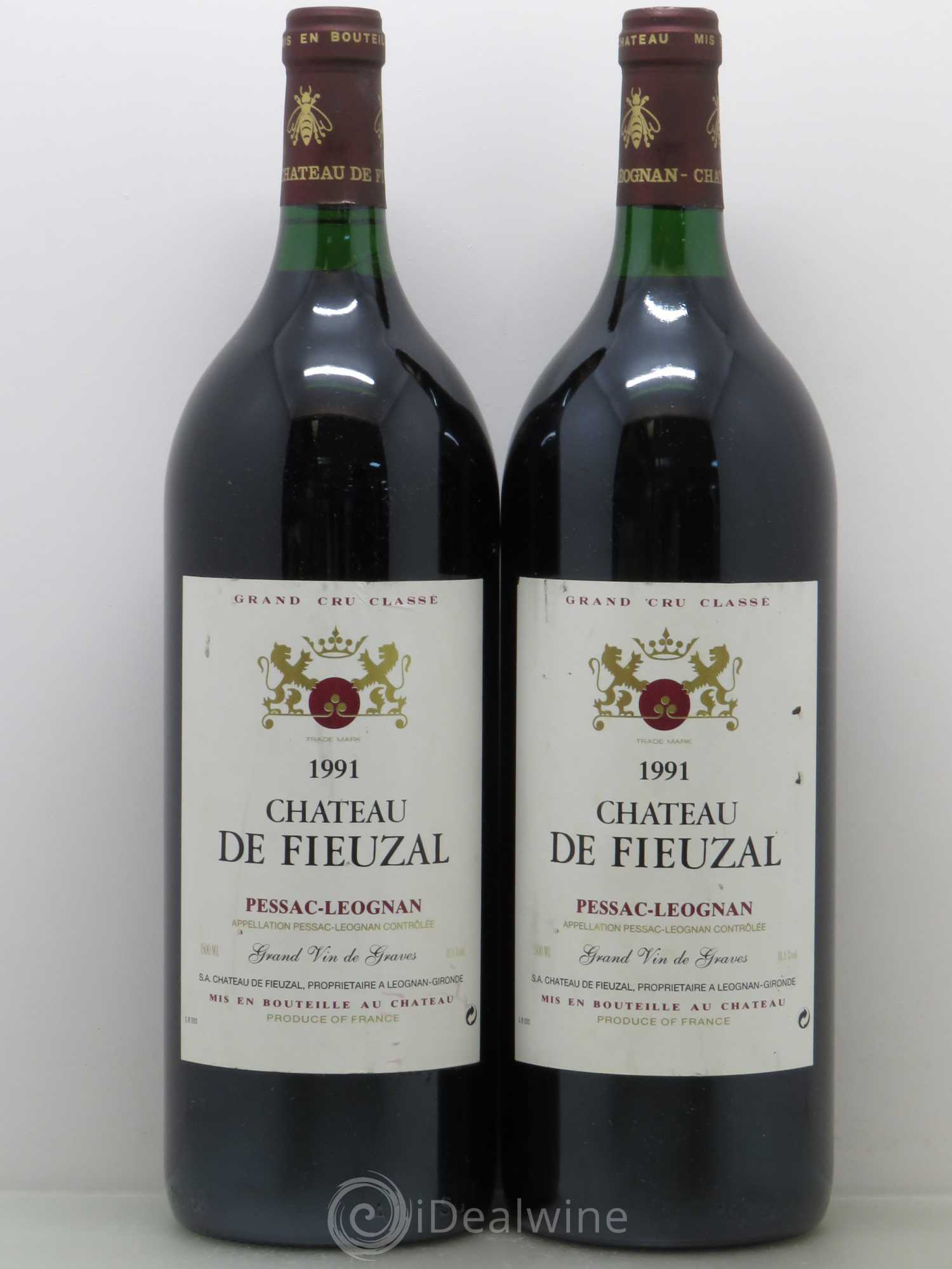 Château de Fieuzal Cru Classé de Graves 1991 - Lot de 2 magnums - 0