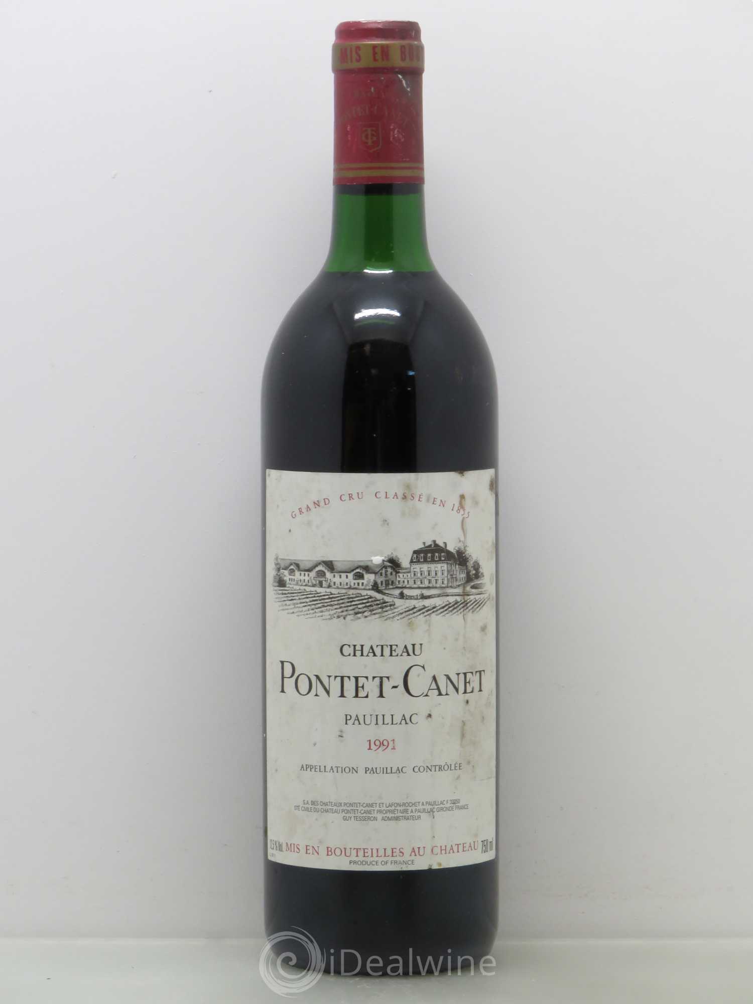 Château Pontet Canet 5ème Grand Cru Classé 1991 - Lot de 1 bouteille - 0