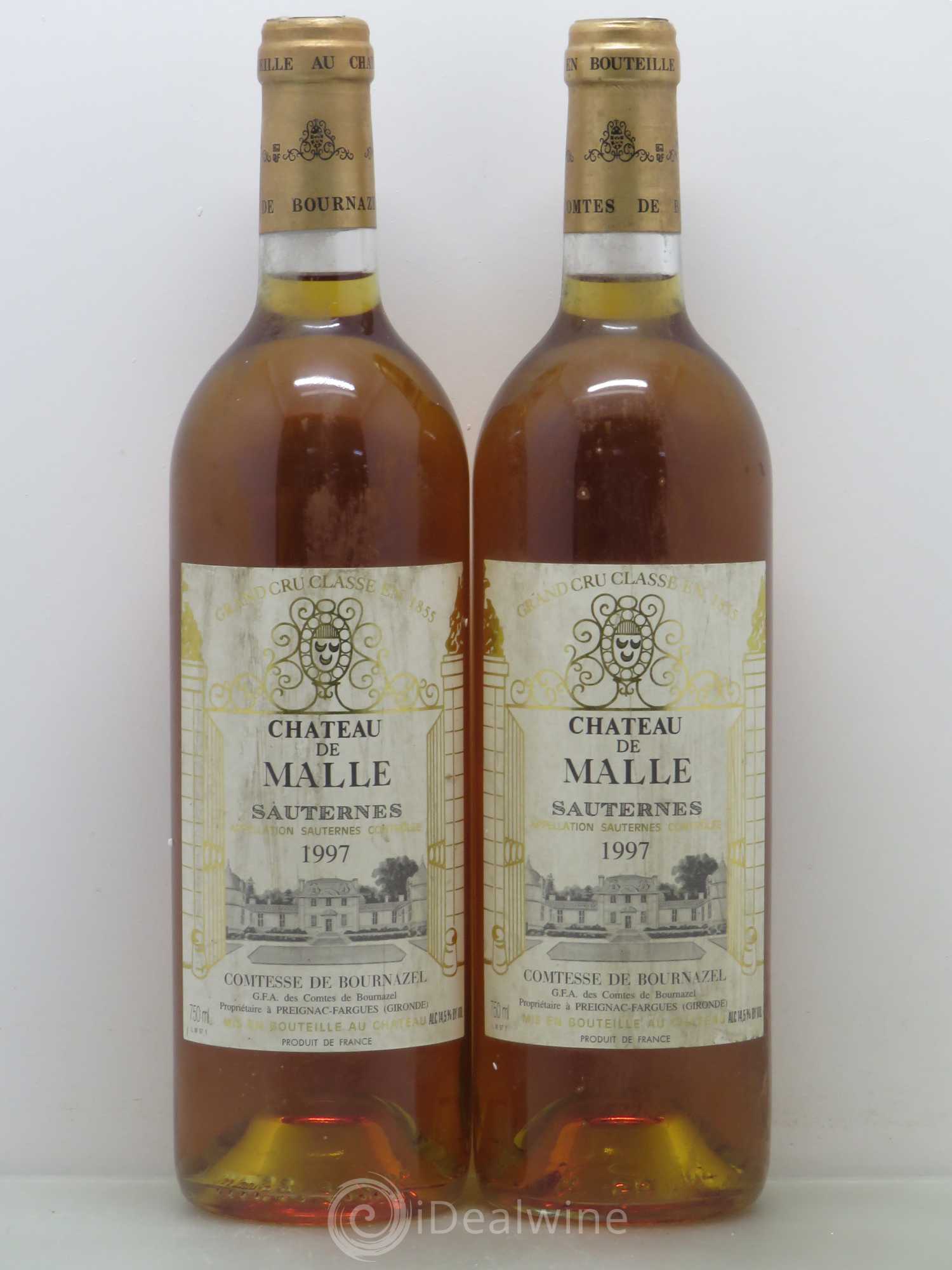 Château de Malle 2ème Grand Cru Classé 1997 - Lotto di 2 bottiglie - 0