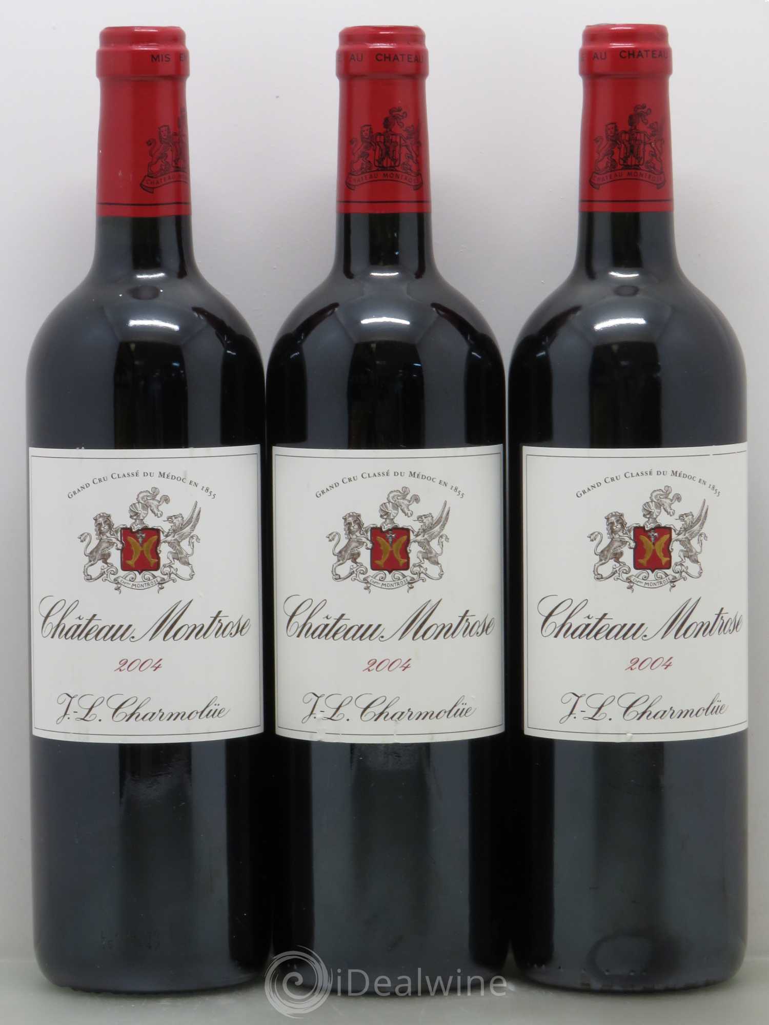 Château Montrose 2ème Grand Cru Classé 2004 - Lot de 3 bouteilles - 0