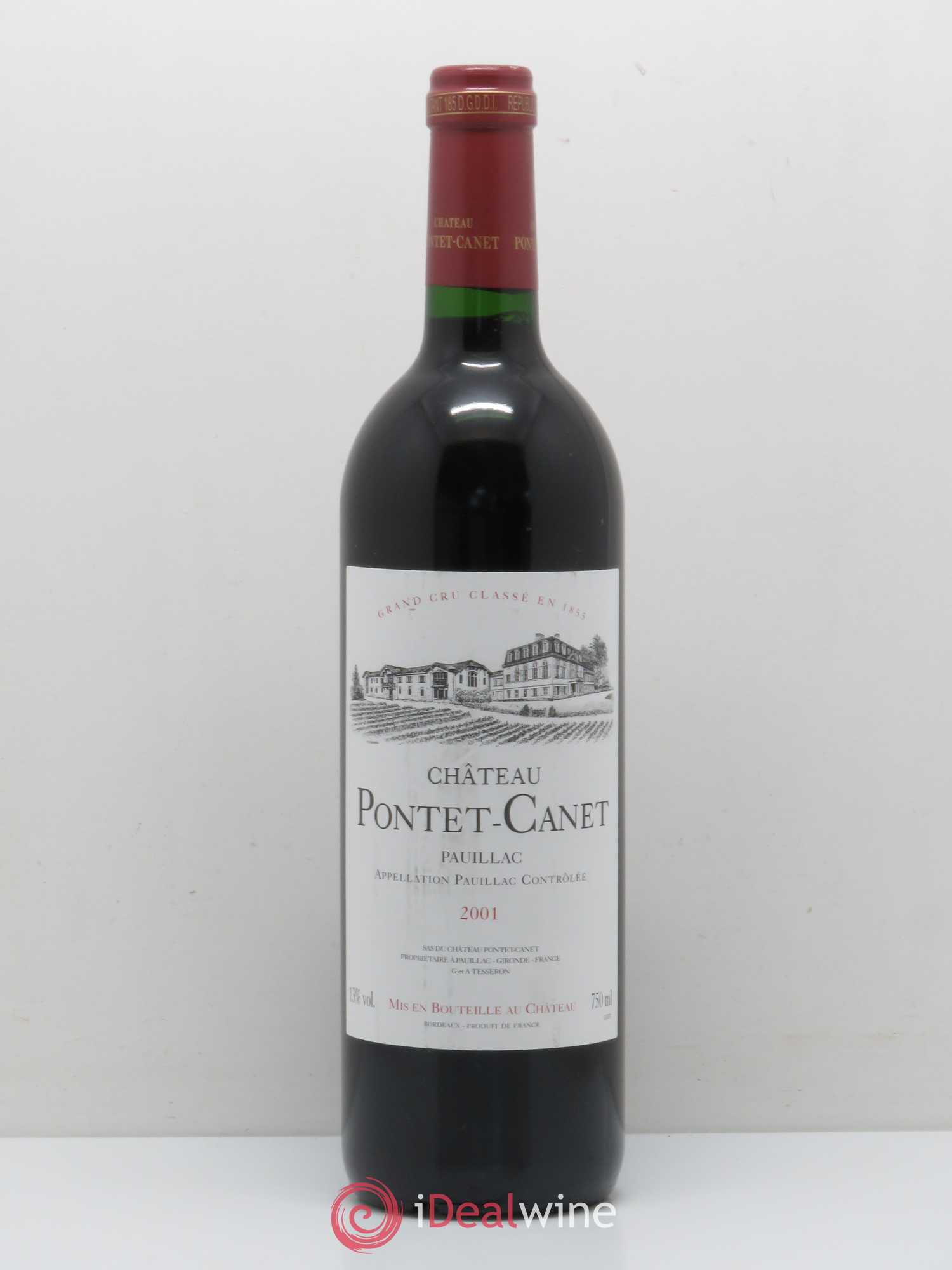 Château Pontet Canet 5ème Grand Cru Classé 2001 - Lot de 1 bouteille - 0