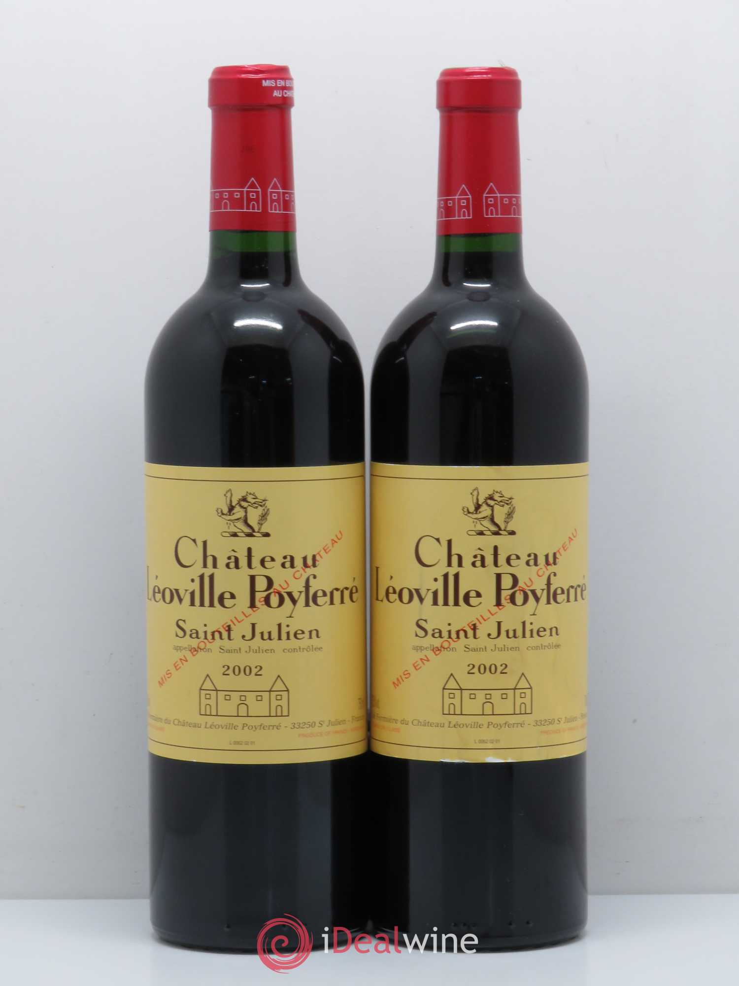 Château Léoville Poyferré 2ème Grand Cru Classé 2002 - Lot de 2 bouteilles - 0