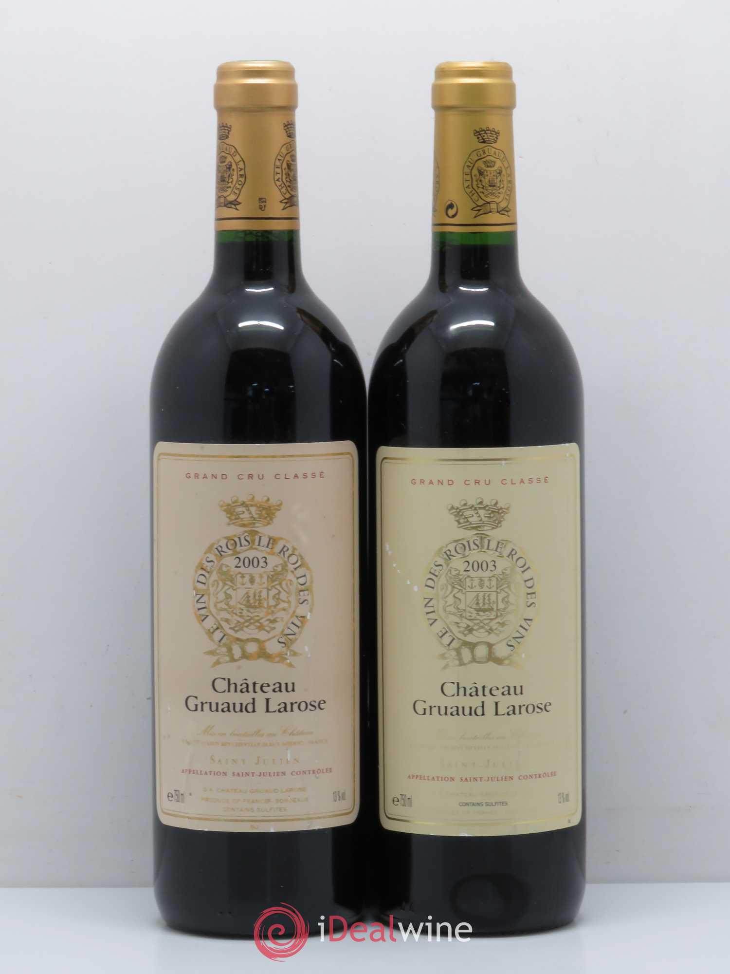 Château Gruaud Larose 2ème Grand Cru Classé 2003 - Lot de 2 bouteilles - 0