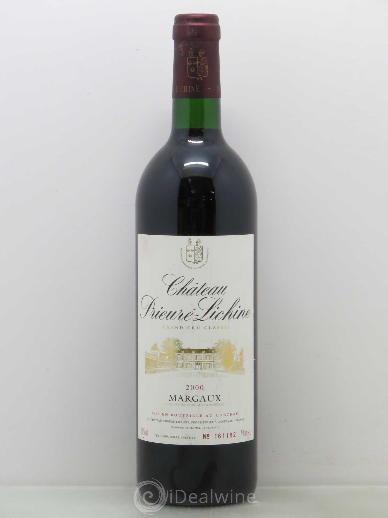 Château Prieuré Lichine 4ème Grand Cru Classé 2000 - Lot de 1 bouteille - 0