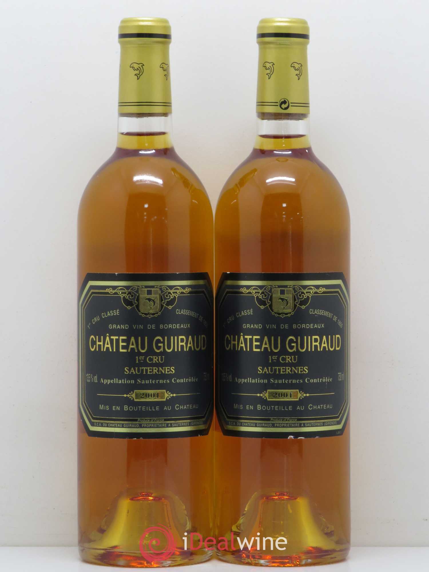 Château Guiraud 1er Grand Cru Classé 2001 - Lotto di 2 bottiglie - 0